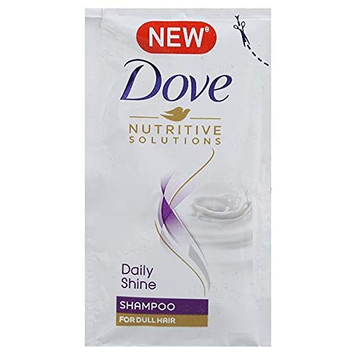 Dove Daily Shine Shampoo Sachets - Pack of 64 | Hydrating & Nourishing Hair Care for Daily Use | Perfect for Travel, Gym & On-the-Go Hair Washing