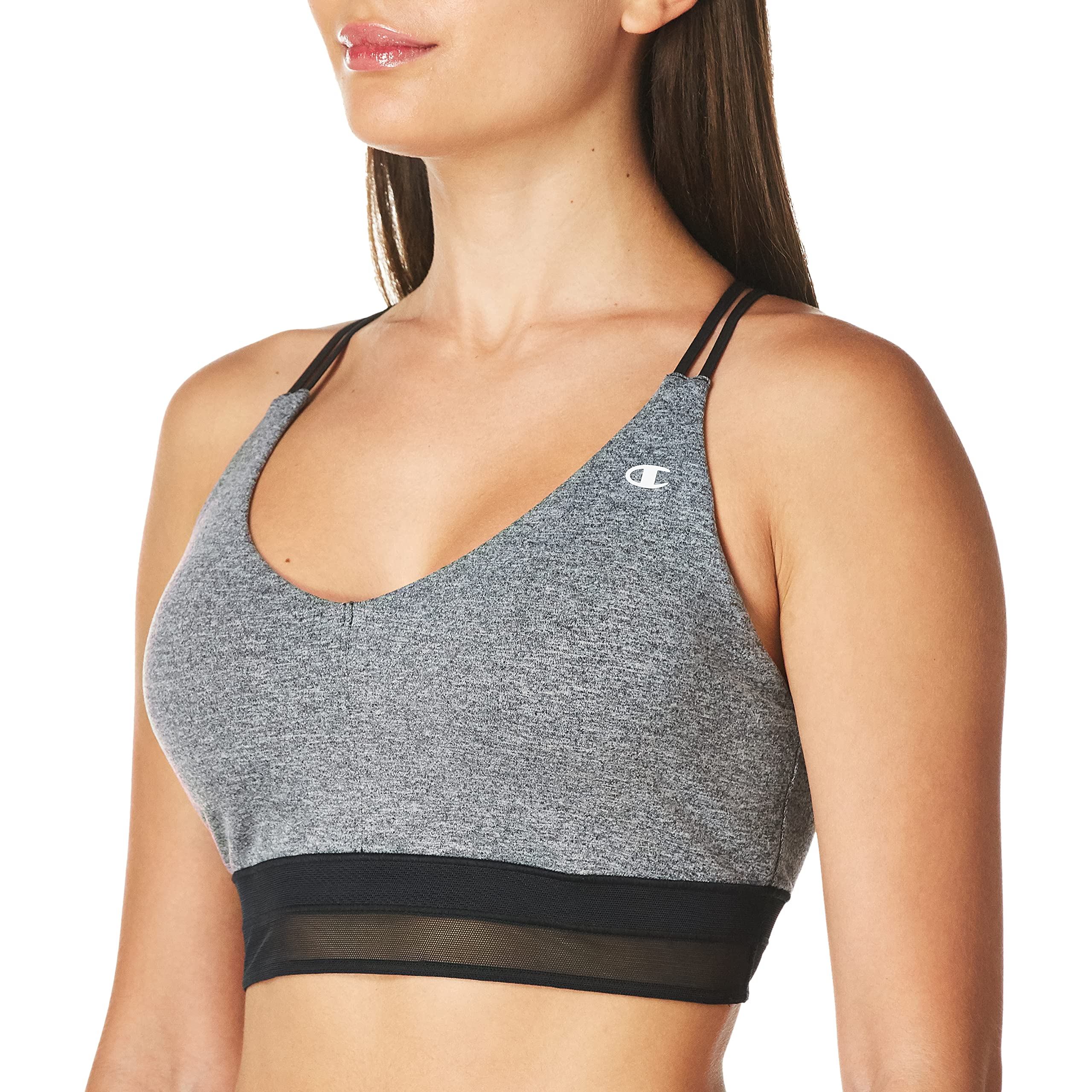 Champion Women's Soft Touch Strappy Sports Bra - Breathable Workout Bra for Yoga, Running & Gym - Comfortable Support for Active Lifestyles