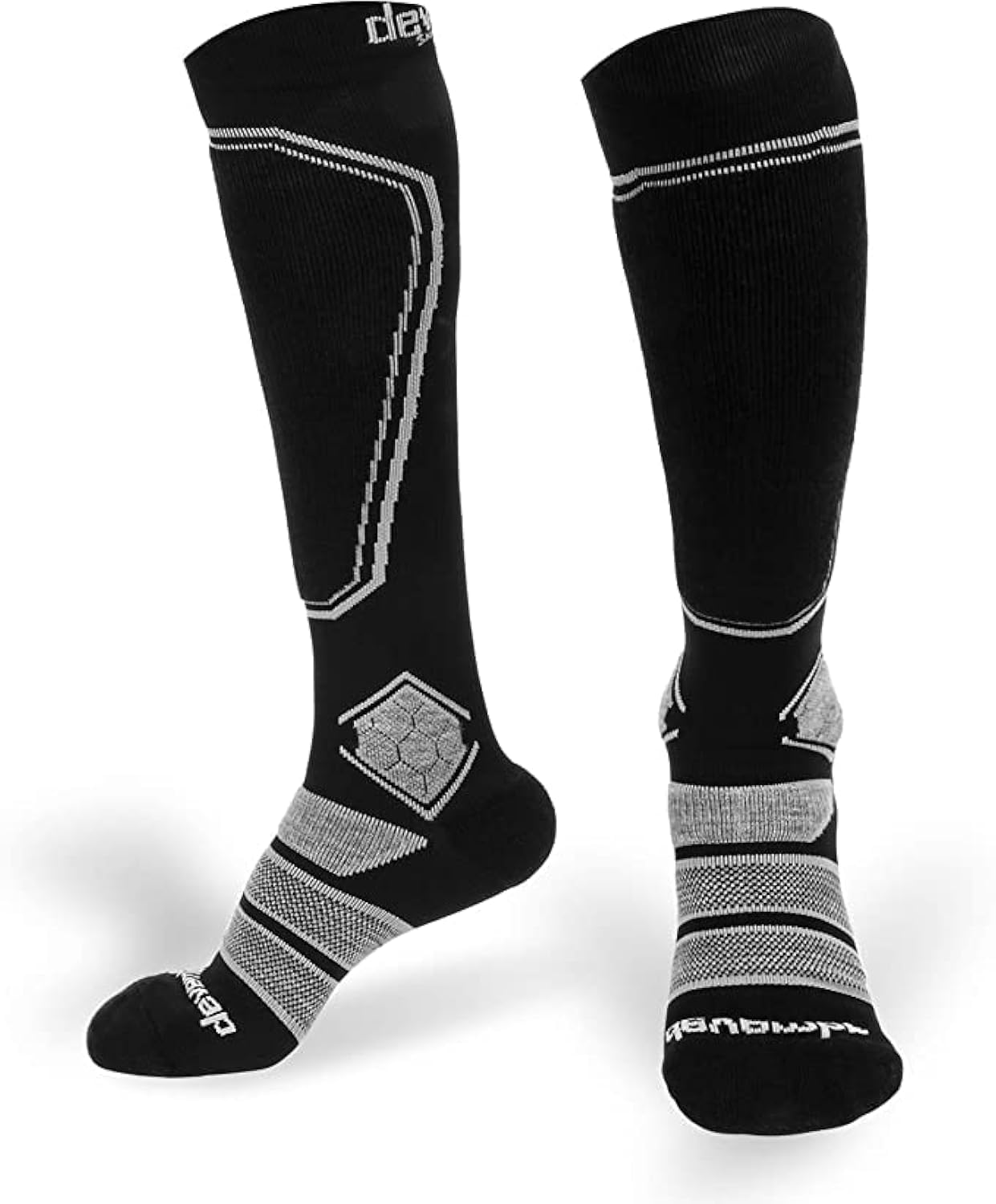 Premium Merino Wool Ski Socks for Men & Women - Thermal Winter Snowboard Socks with Moisture Wicking & Cushioning - Ideal for Skiing, Snowboarding & Cold Weather Outdoor Activities