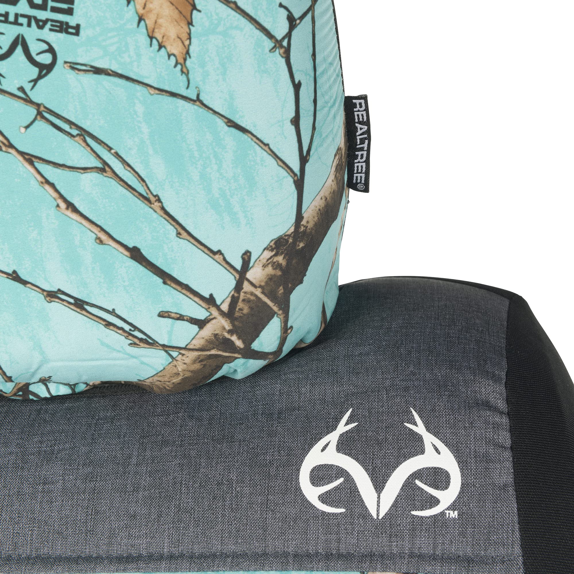 Realtree Universal Front and Bench Seat Covers – Waterproof & Dirt-Resistant Camouflage Seat Protectors for Cars, Trucks, SUVs & Airplanes (Realtree Edge Seaglass) – Low Back Single Cover – Perfect for Outdoor Adventures, Hunting & Road Trips