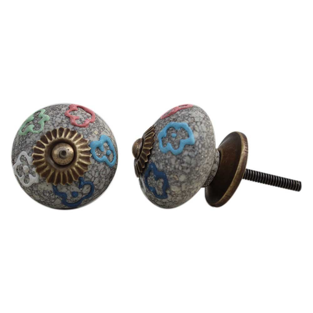 8-Piece Floral Ceramic Drawer Knobs - Multicolor Cabinet Hardware for Kitchen, Dresser & Furniture - Decorative Door Pulls - Premium Quality for Home Renovation & DIY Projects