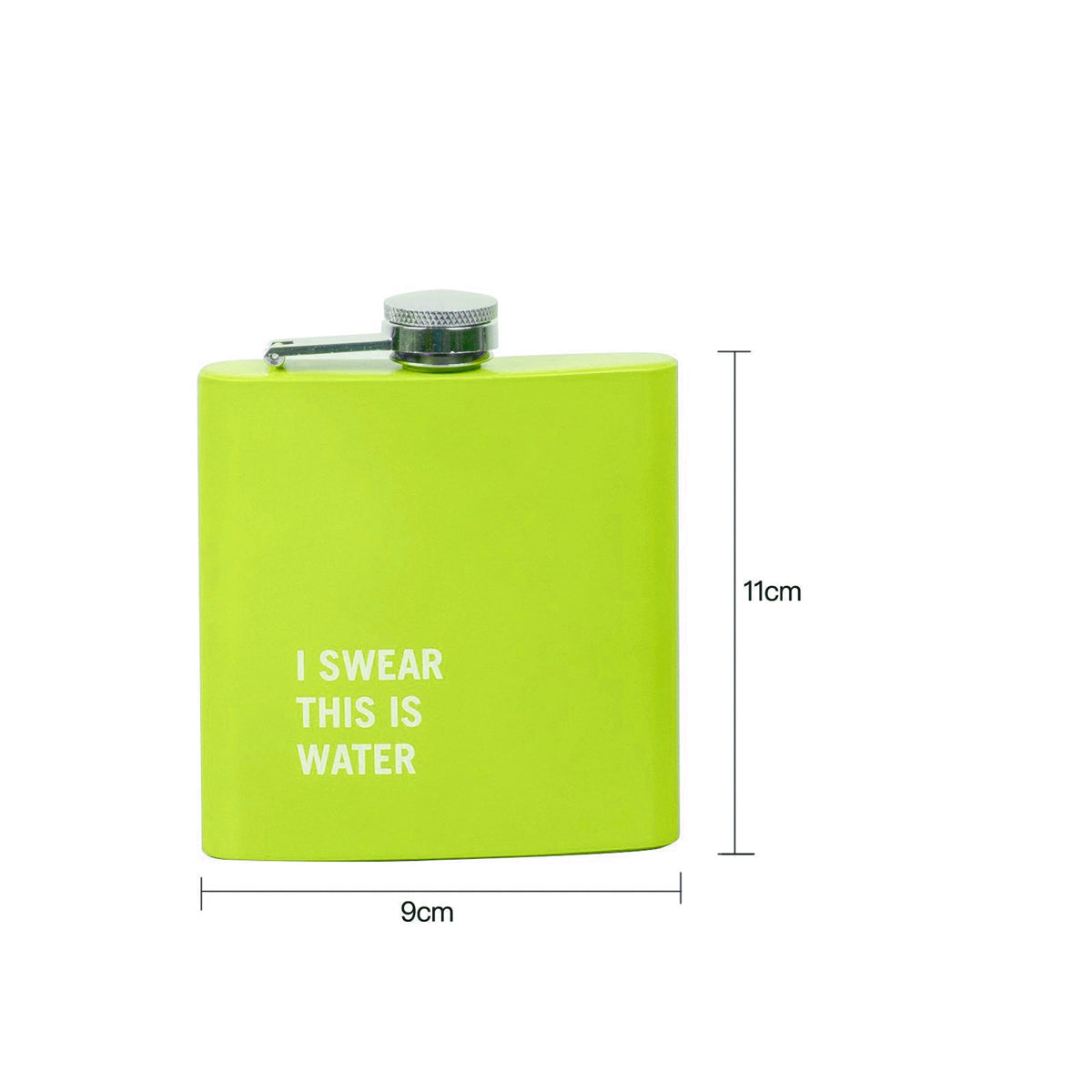 175ml Stainless Steel Hip Flask with Funny Quotes - Green Engraved Whiskey Flask for Men, Perfect for Outdoor Adventures, Camping, Gifts & Parties