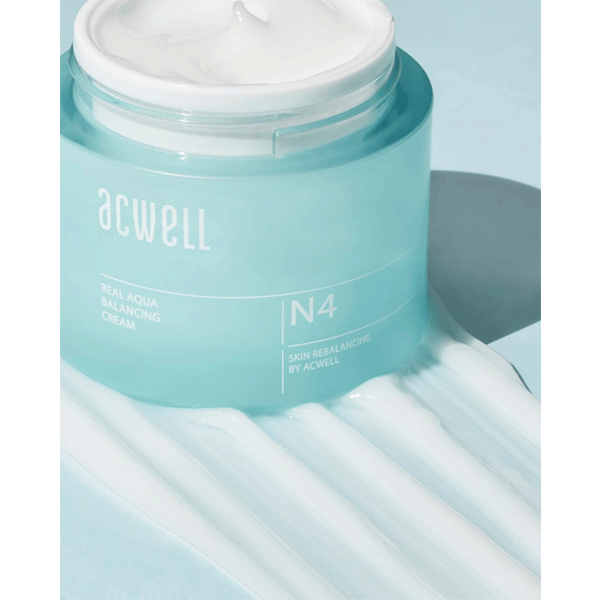 Acwell Real Aqua Balancing Cream 50ml - Hydrating Moisturizer for Dry & Sensitive Skin | Korean Skincare for Daily Face Care & Night Routine