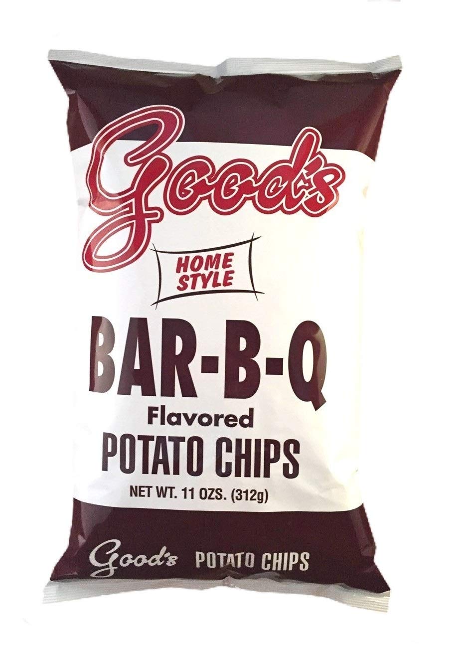 Good's Homestyle Bar-B-Q Flavored Potato Chips - 11 Oz. Bags (Pack of 4) | Crunchy BBQ Snacks for Parties, Picnics & Game Day | Gluten-Free & Delicious