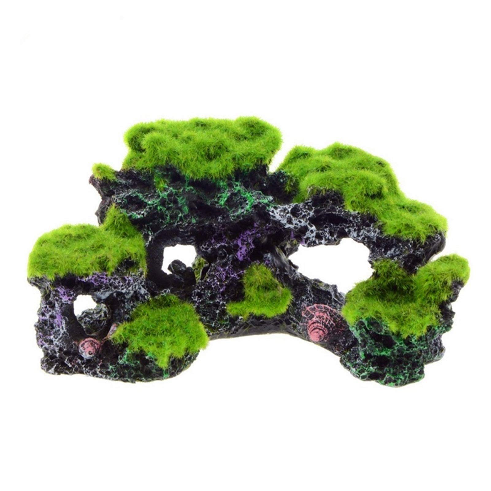 Mountain View Play House Hole Cave Decor for Fish Tank Ornament - Natural Aquarium Decoration Tree for Betta Fish, Shrimp & Small Aquatic Pets - Perfect for Underwater Hideouts & Terrarium Landscaping