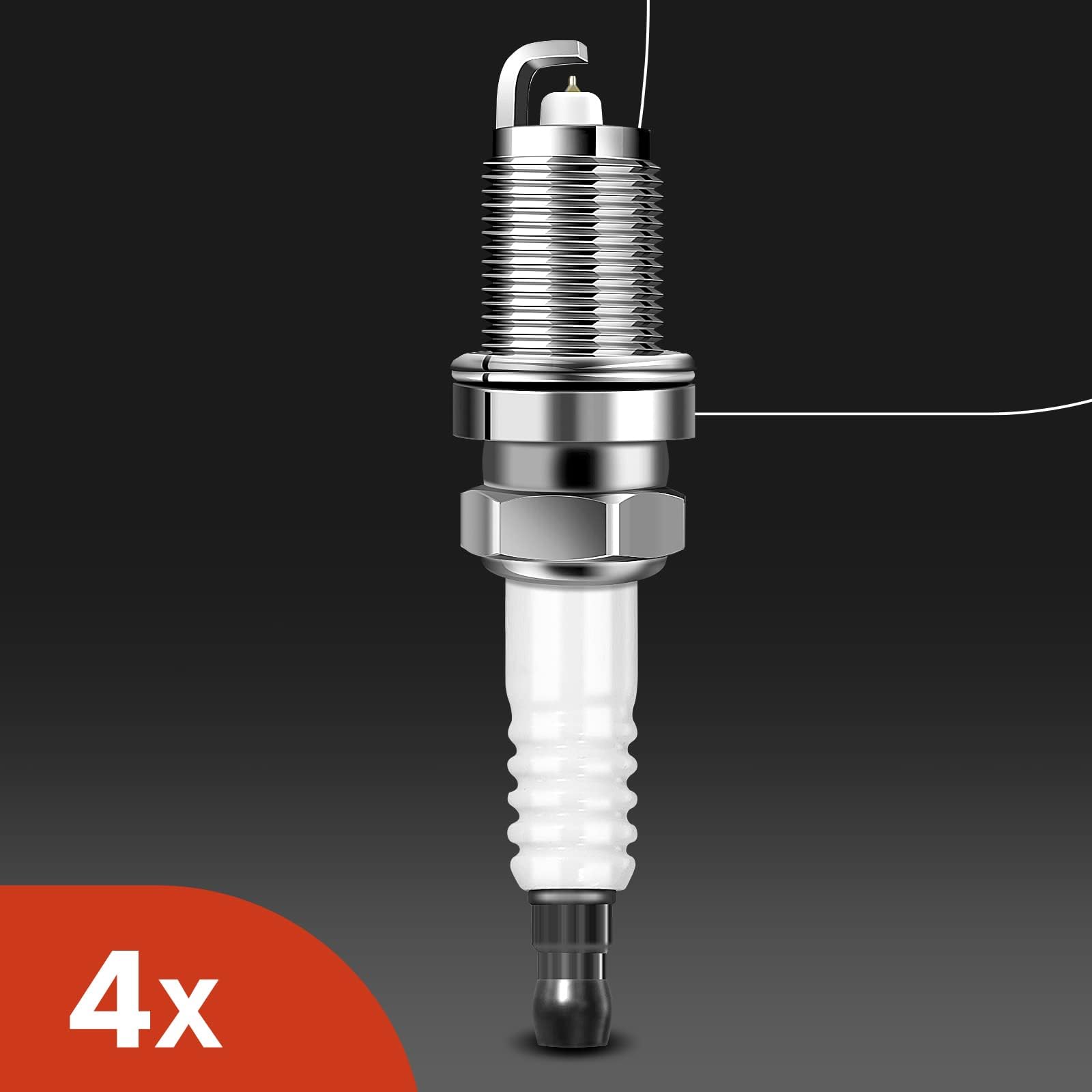 4-Pack High Performance Ignition Coil & Iridium Spark Plugs for 2004-2008 Acura TSX 2.4L - Direct Replacement Parts for Smoother Acceleration & Better Fuel Efficiency - Perfect for DIY Auto Repair & Engine Maintenance