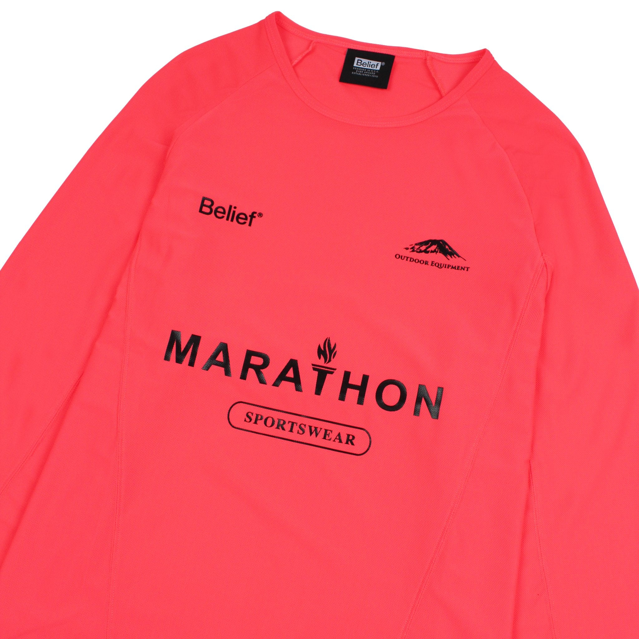 Belief NYC Marathon Running Jersey - Breathable Mesh, Blaze Orange - Perfect for Marathons, Training & Outdoor Sports