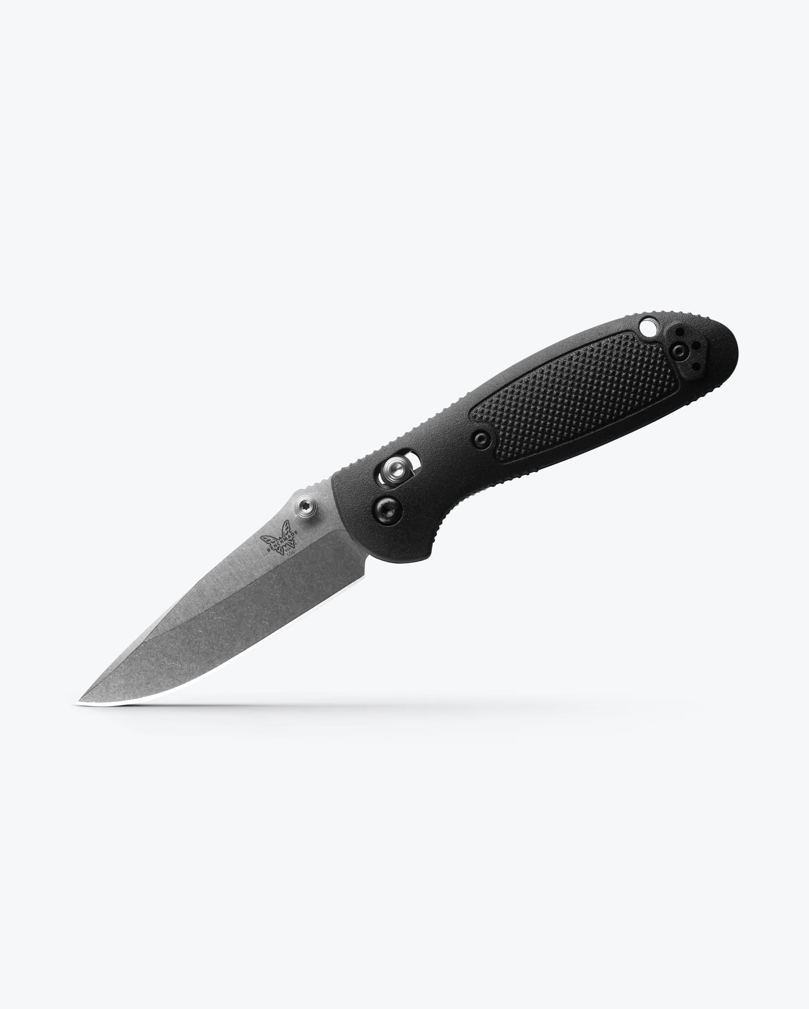Benchmade Mini Griptilian Folding Knife - Black Grivory Handle, Drop Point Blade - EDC Pocket Knife for Outdoor, Camping & Everyday Carry