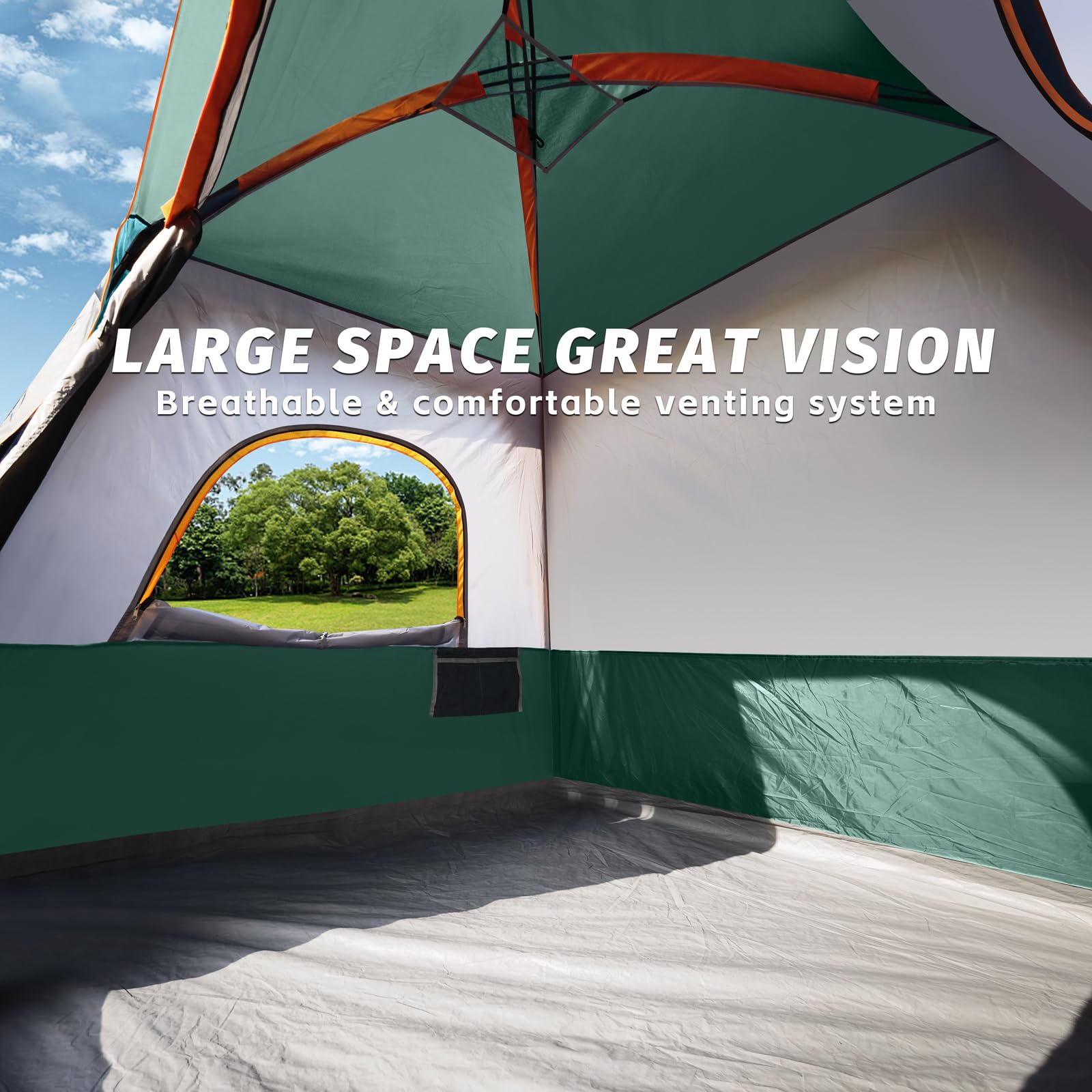 UNP 4-Person Camping Tent - Waterproof Cabin Tent with Rainfly for Easy Setup | Perfect for Family Camping, Hiking & Outdoor Adventures