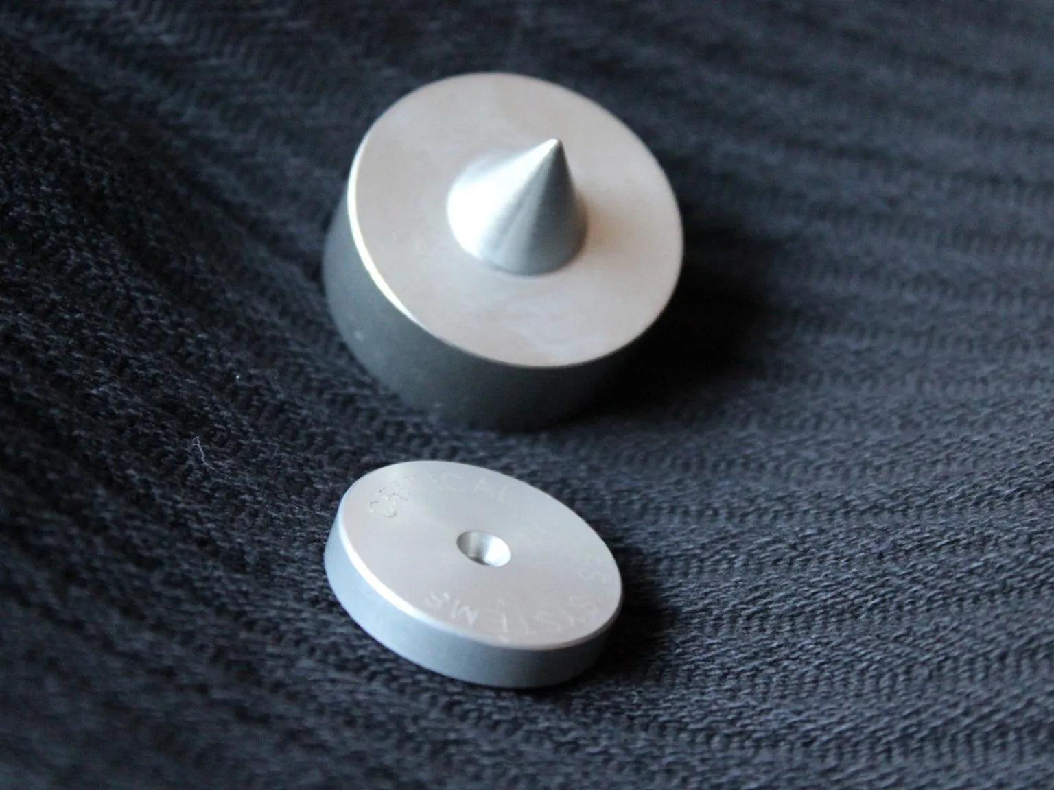 Critical Mass Systems MXK Spikes & Cups Set of 4 - Premium Audio Equipment Isolation Feet for Turntables, Speakers & Hi-Fi Systems - Reduce Vibrations & Improve Sound Quality for Home Theater & Music Listening