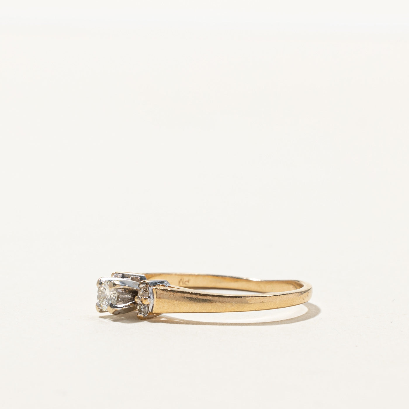 0.18ctw Prong Set Diamond Ring for Women - Size 7.25 | Elegant Wedding, Engagement & Anniversary Jewelry Gift | Perfect for Proposals, Bridal Sets & Special Occasions