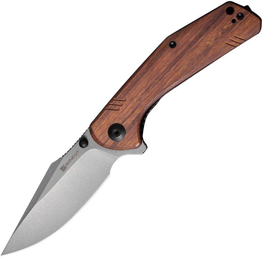 Sencut Actium Folding Pocket Knife with Cuibourtia Wood Handle - SA02F - Perfect for Camping, Hiking & Everyday Carry (EDC)
