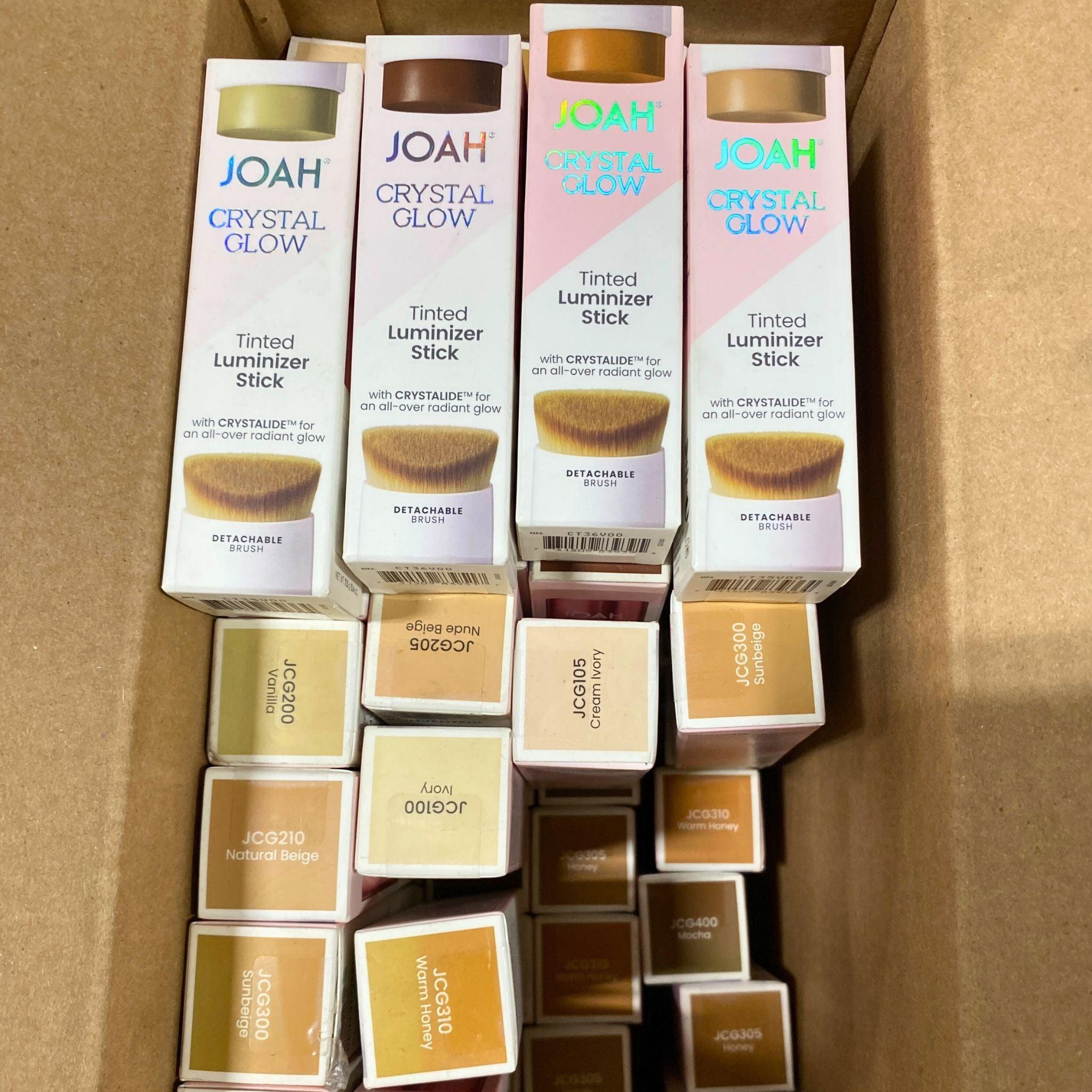 Joah Crystal Glow Tinted Luminizer Stick - 50 Pcs Assorted Shades Makeup Highlighter for Cheeks & Eyes - Perfect for Daily Glow, Bridal Makeup & Photoshoots