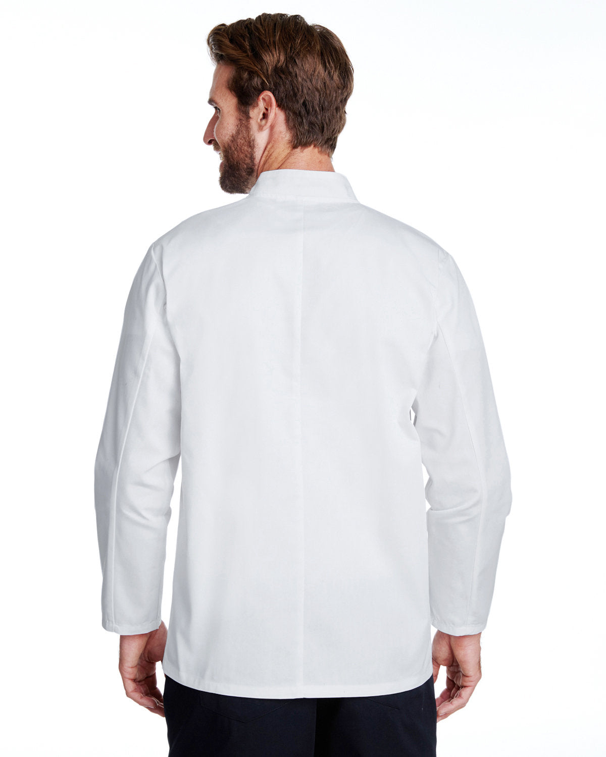 Reprime RP665 Unisex Studded Front Long Sleeve Chef Coat - Professional Kitchen Apparel for Chefs & Culinary Students - Perfect for Restaurants, Cooking Classes & Food Service