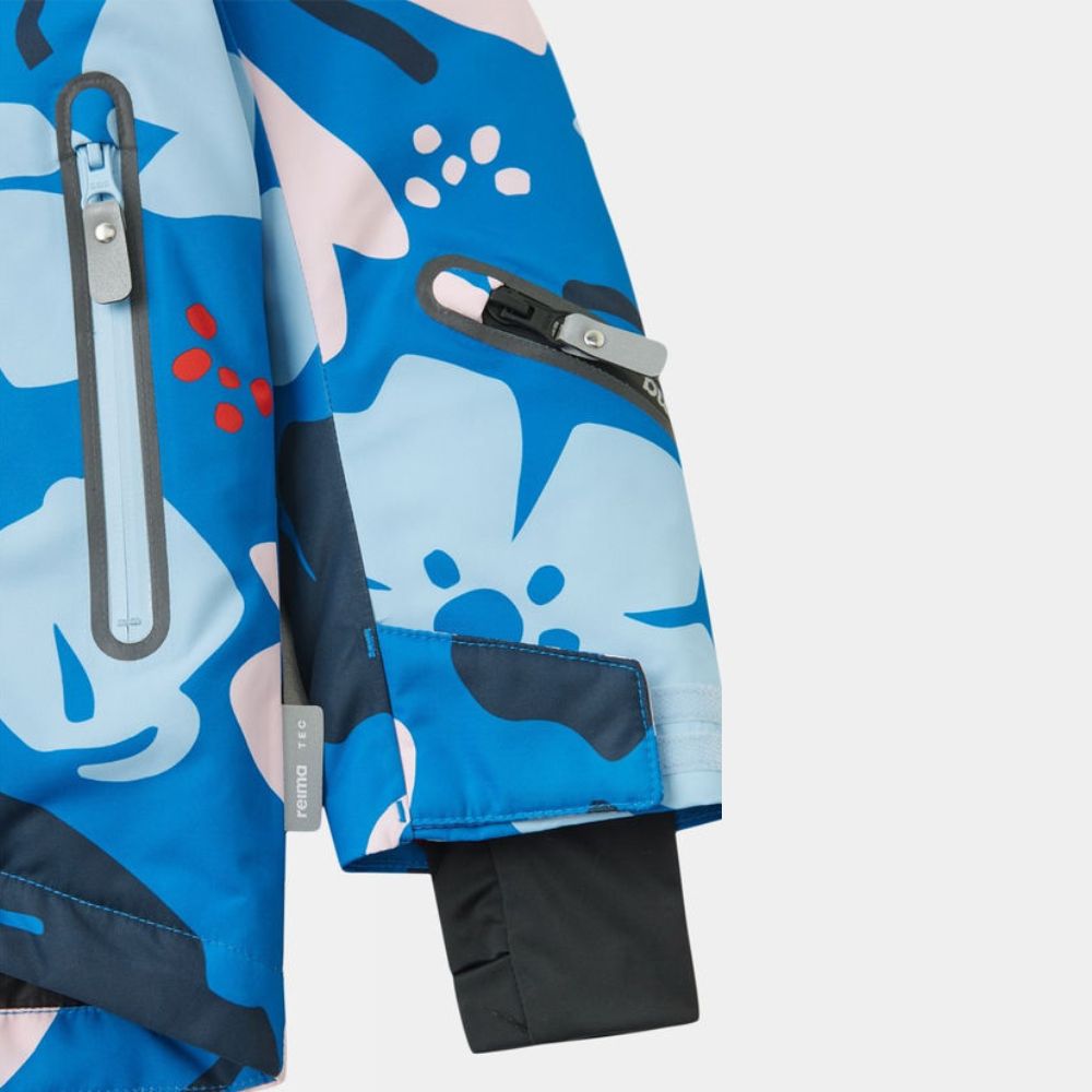 Reima Kiiruna Girls Ski Jacket - Waterproof Winter Coat for Kids, Bright Blue - Perfect for Snowboarding, Skiing & Outdoor Winter Activities