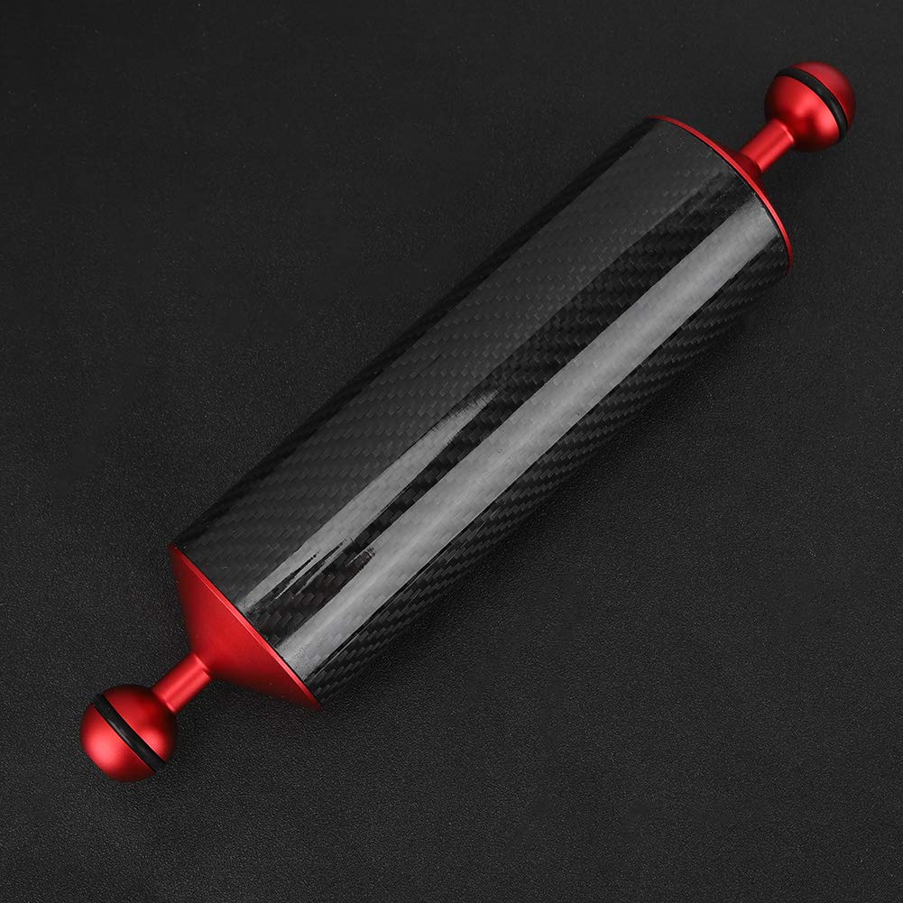 Carbon Fiber Diving Float Arm - 10 Inch Lightweight Underwater Floating Arm for Macro & Wide Angle Photography | Dual Ball Design | Portable Floating Tray for Scuba Diving, Snorkeling & Underwater Camera Stabilization