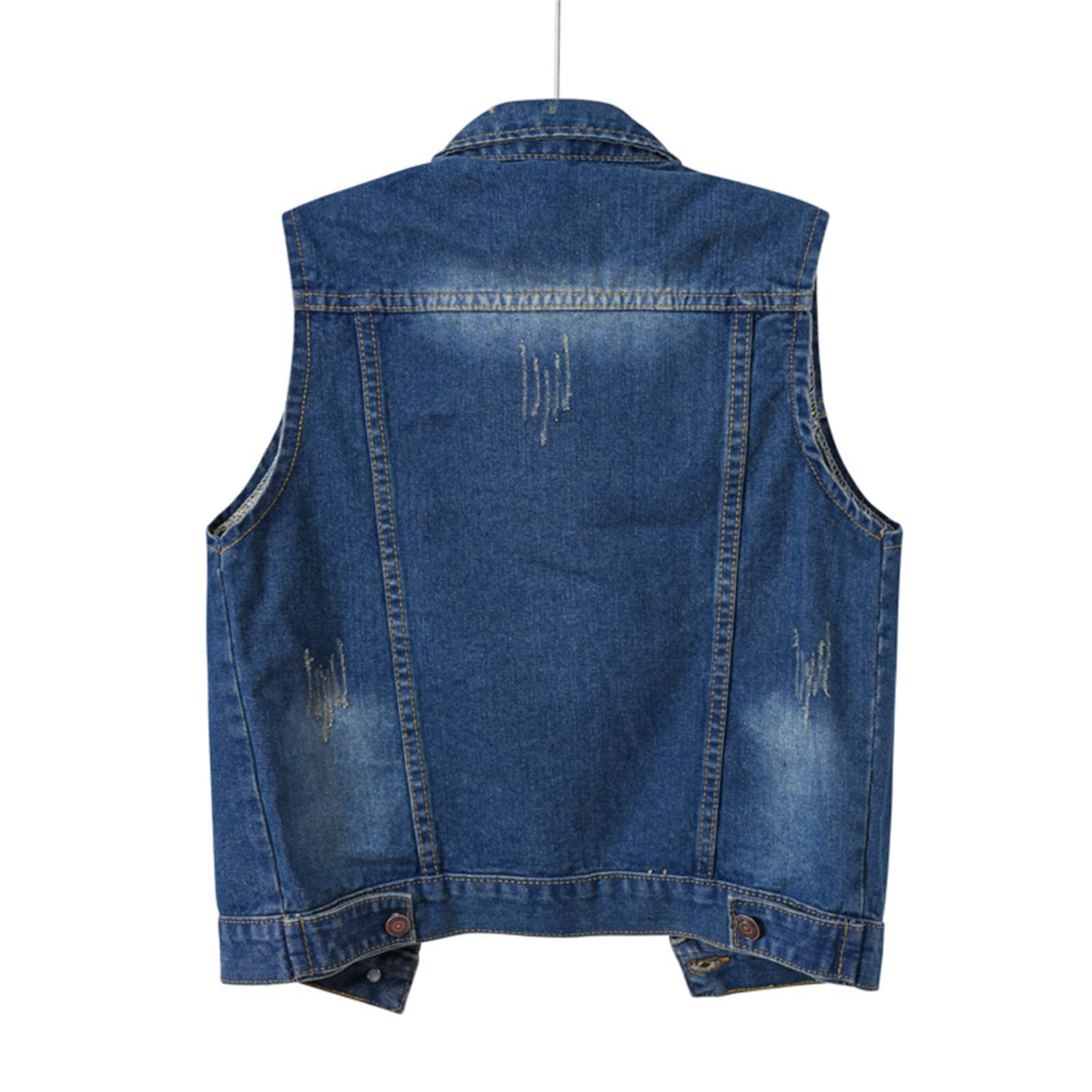 Women's Denim Vest Jacket - Sleeveless Washed Ripped Crop Denim Jacket in Candy Colors | Casual Outfits, Streetwear, Spring & Summer Fashion