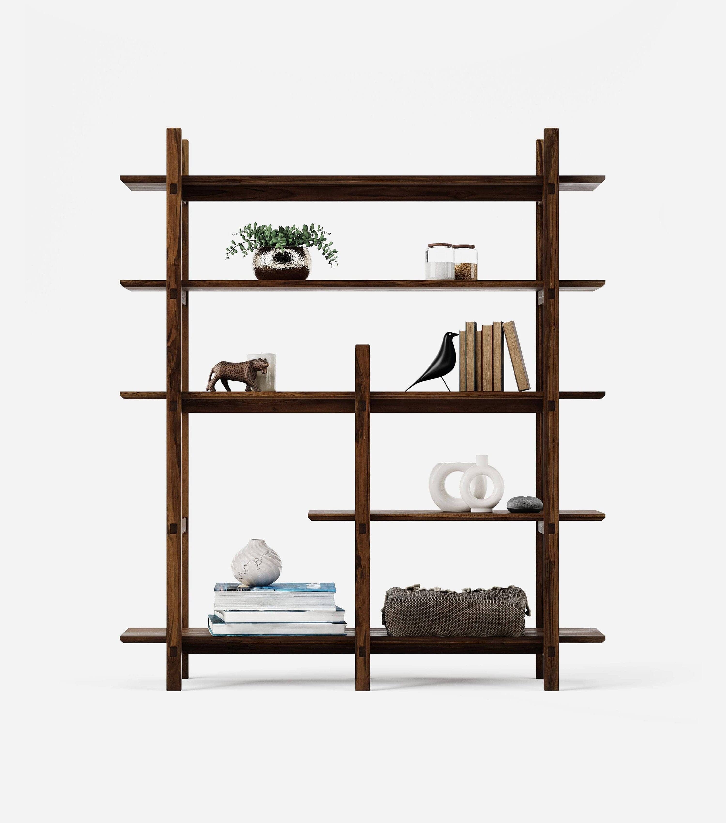 Maderas Large Wooden Shelf - Rustic Floating Shelf for Living Room, Bedroom, Kitchen | Wall Mounted Storage & Decor Organizer for Home, Office, Books, Plants