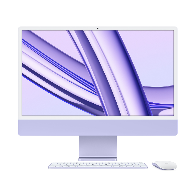 Apple iMac 24-inch 4K All-in-One Desktop Computer (2023 Model) with M3 Chip, 16GB RAM, 1TB SSD, macOS Sonoma - Includes Magic Mouse & Keyboard (MQRC3LL/A) - Perfect for Home Office, Graphic Design & Video Editing