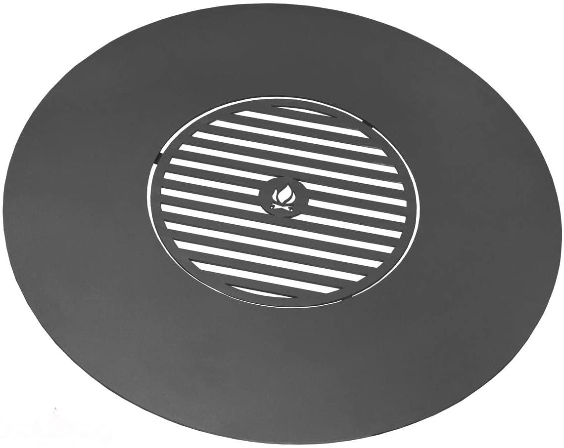 82cm to 102cm Adjustable BBQ Grill Cooking Plate with 40-50cm Grid - Perfect for Outdoor Camping, Picnics & Backyard Parties - Ø 102cm