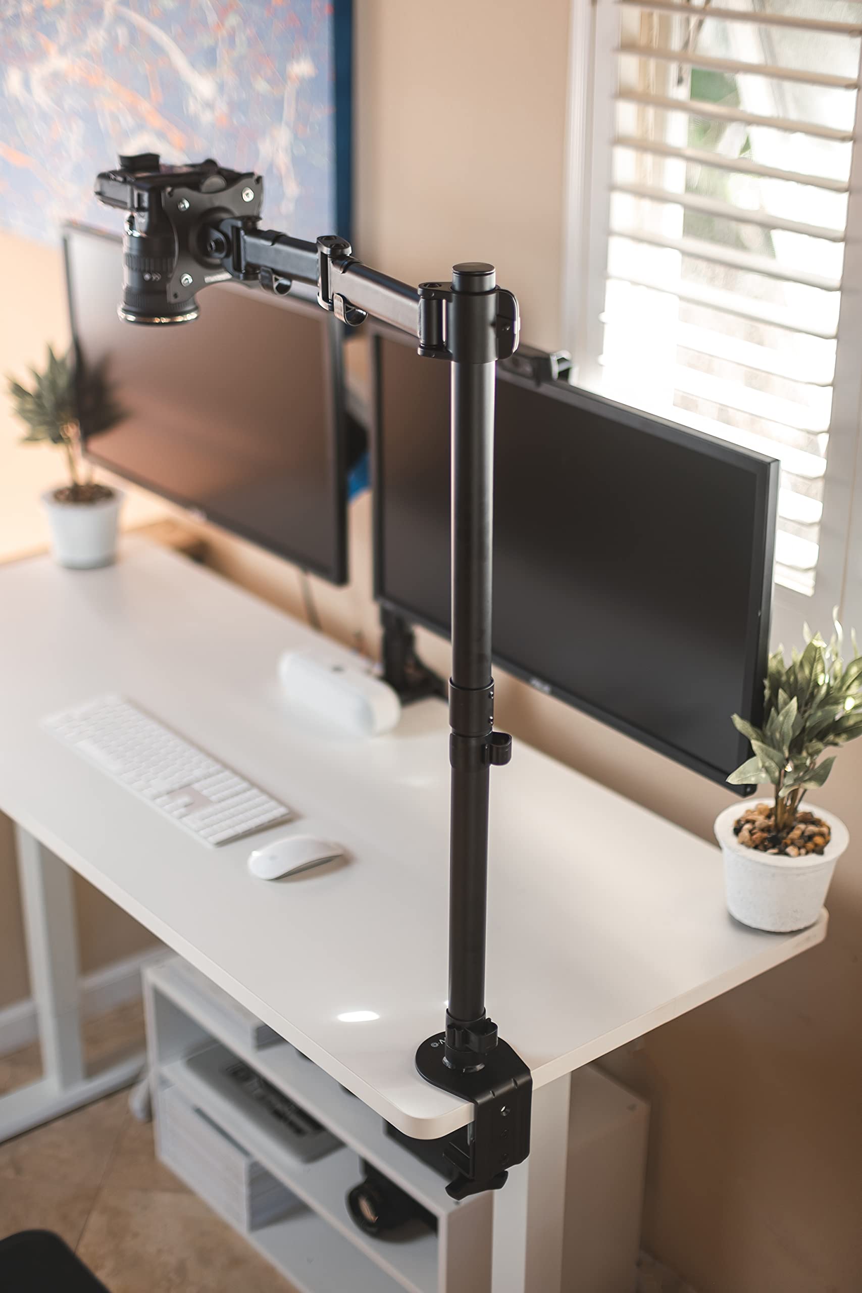 Universal VESA Adapter Bracket Kit for Cameras - 1/4 Inch Mount for Monitor Stand & Tripod - Black MOUNT-V00CAM - Perfect for Overhead Portrait, Landscape Photography & Video Shooting