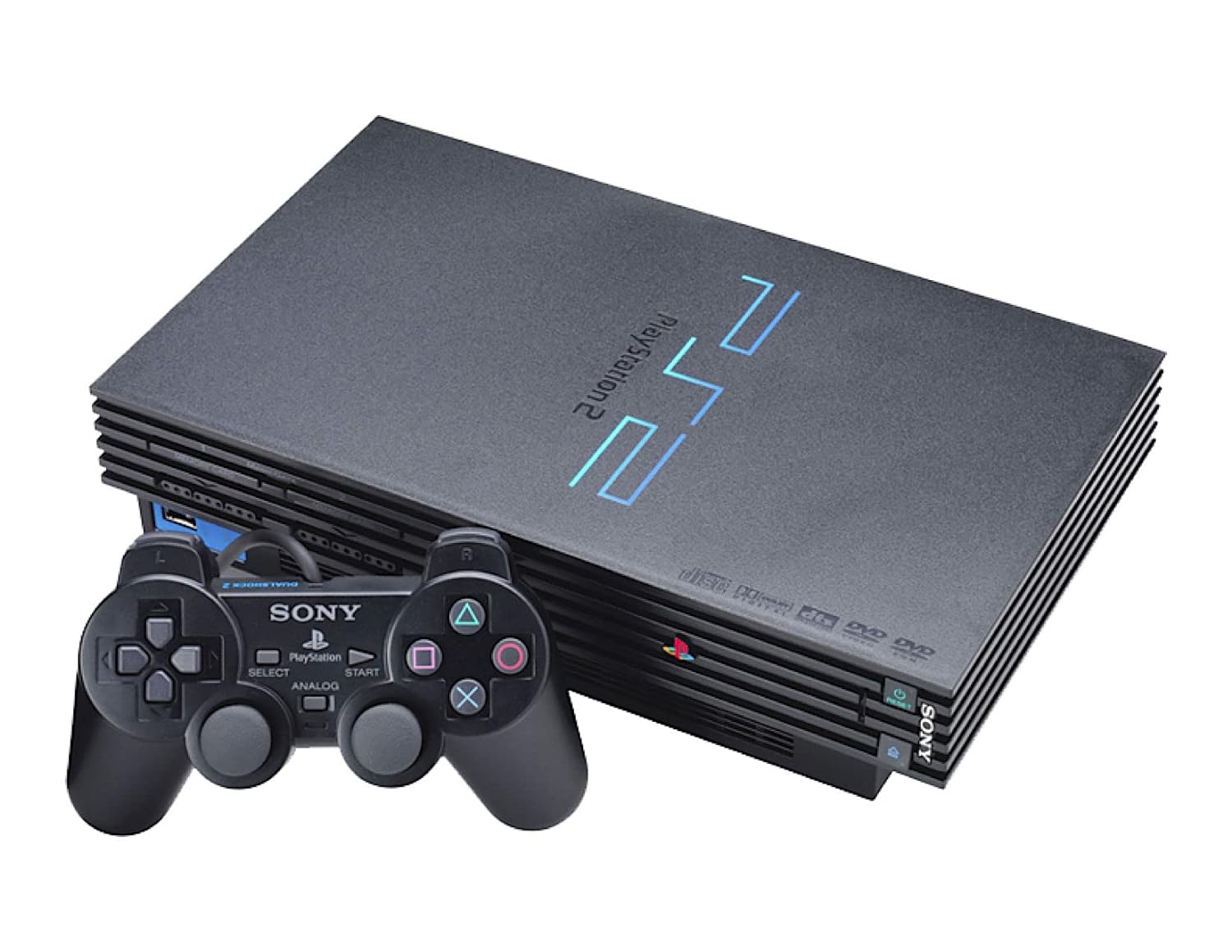 Original PlayStation 2 Console - Black | Classic Gaming System for Retro Game Enthusiasts | Perfect for Home Entertainment & Nostalgic Gaming Sessions