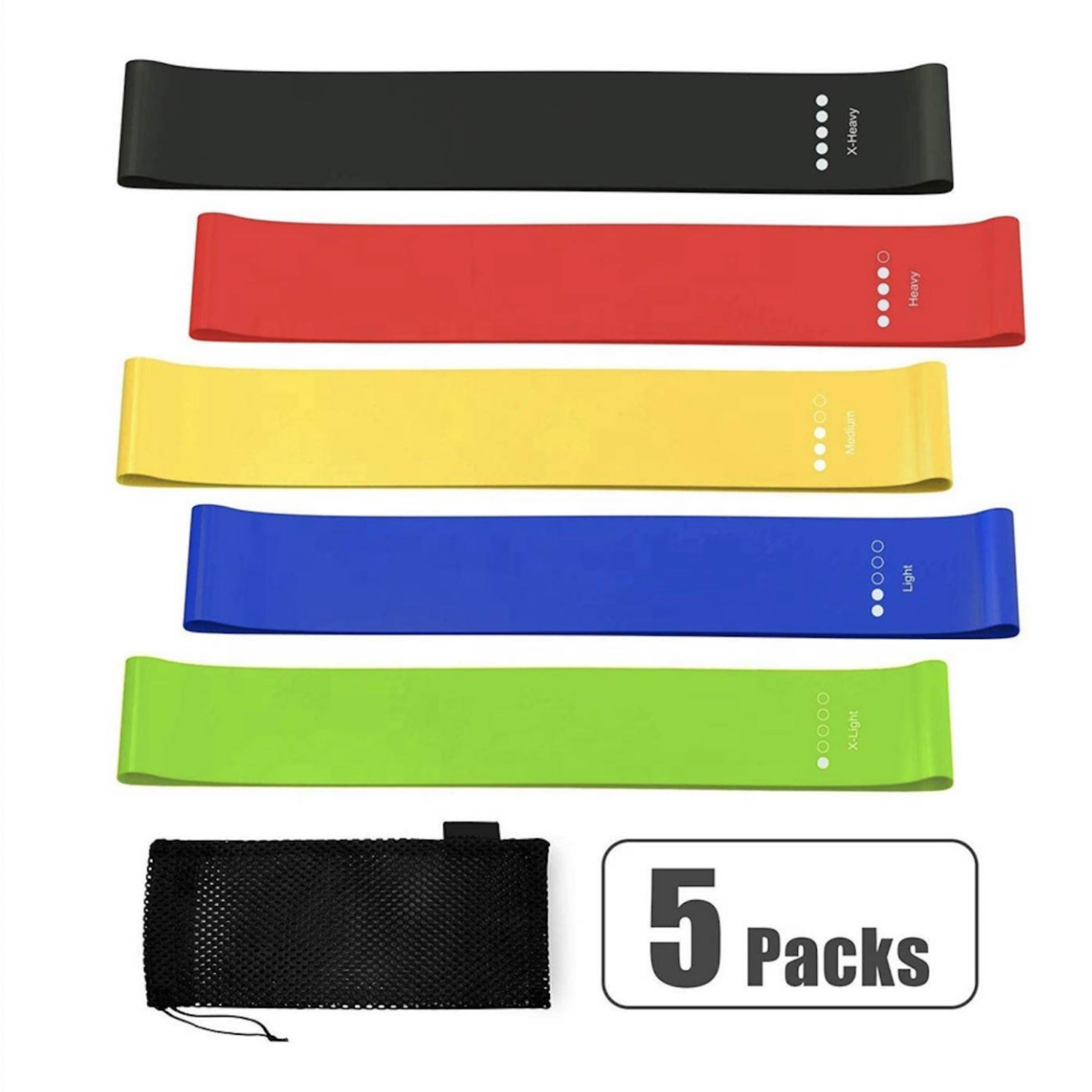 Loop Resistance Fitness Bands Set - Stretch Exercise Bands for Strength Training, Physical Therapy & Home Workouts - Perfect for Gym, Yoga, Pilates & Rehabilitation