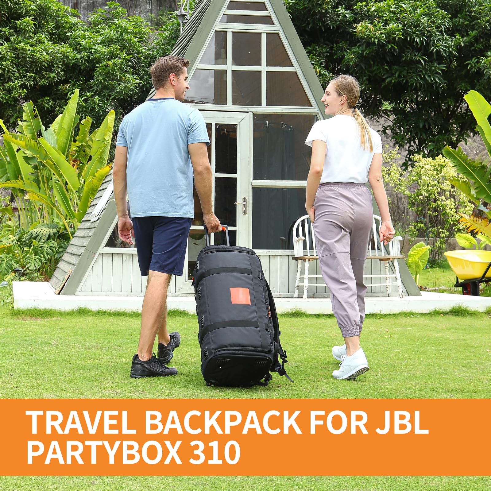 JBL PartyBox 310 Speaker Travel Case - Waterproof Portable Carry Bag Backpack for JBL PartyBox Series Speakers - Perfect for Travel, Outdoor Parties & Music Events (Black)