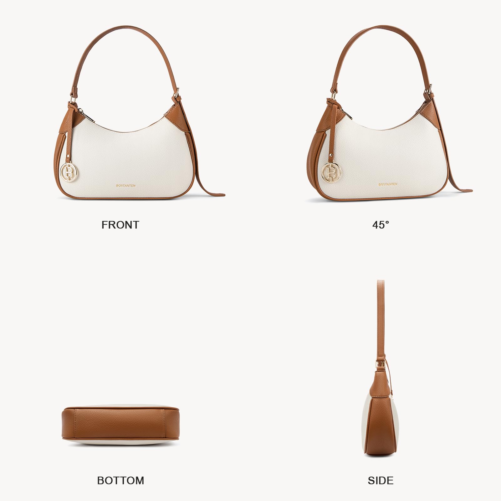 BOSTANTEN Small Crossbody Purse for Women - Trendy Crescent Shoulder Bag Hobo Handbag, Perfect for Daily Use, Travel & Evening Out