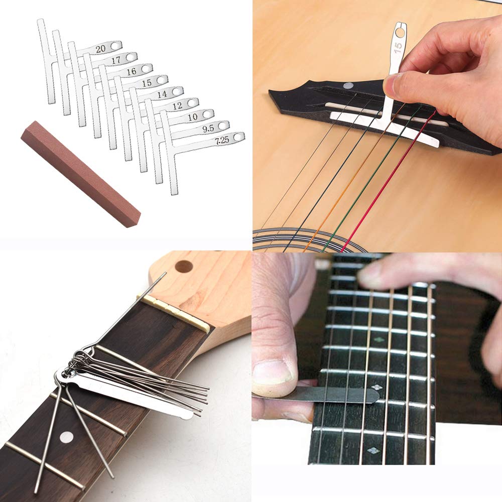 72PCS Professional Guitar Repair & Maintenance Tool Kit with Strings, Picks, Bridge Pins & Gauge - Complete Guitar Accessories Set for Acoustic, Electric Guitar, Ukulele, Bass & Banjo - Perfect for Musicians, DIY Repairs & Home Studio Use