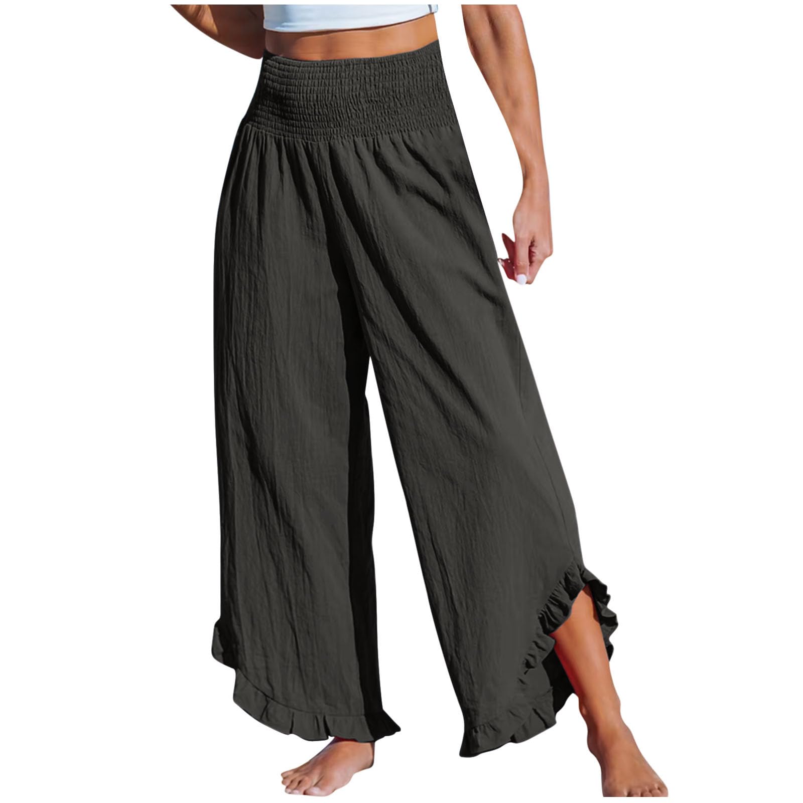 Fridja Women's Plus Size Summer Capris - Stretchy Comfort Pants for Casual Wear & Outdoor Activities | Amazon Prime Deals in Black
