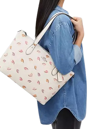 Coach Gallery Tote Bag with Snail Print - Stylish Leather Handbag for Women | Perfect for Work, Travel & Everyday Use