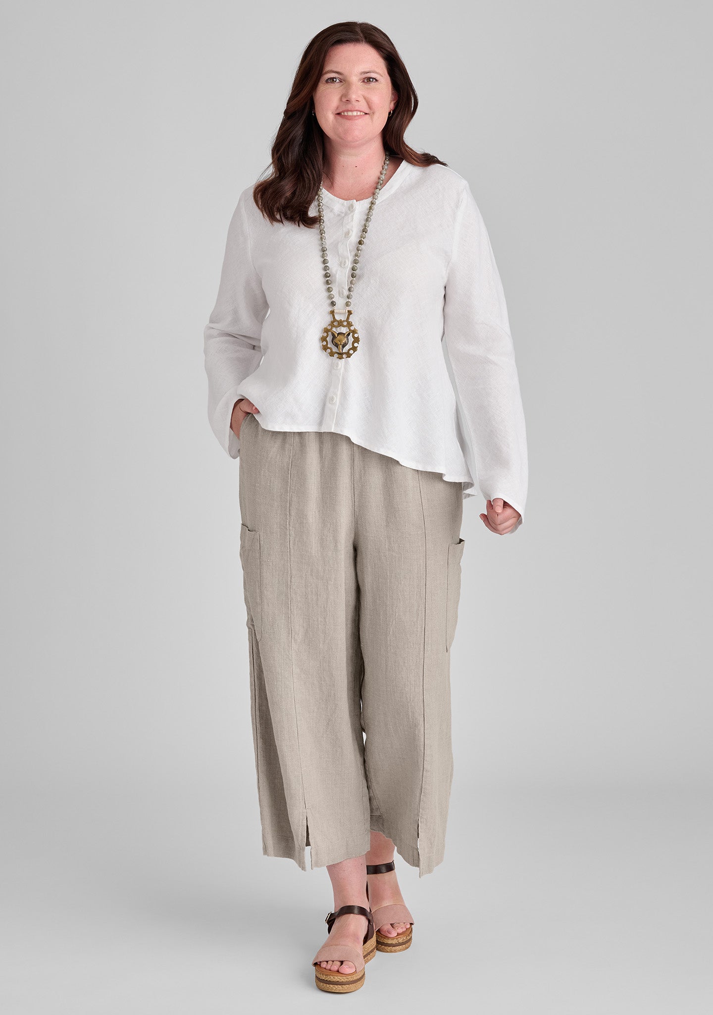 Stylish Linen Cardigan for Women - Breathable & Comfortable Summer Blouse - Perfect for Office, Casual Outings & Travel