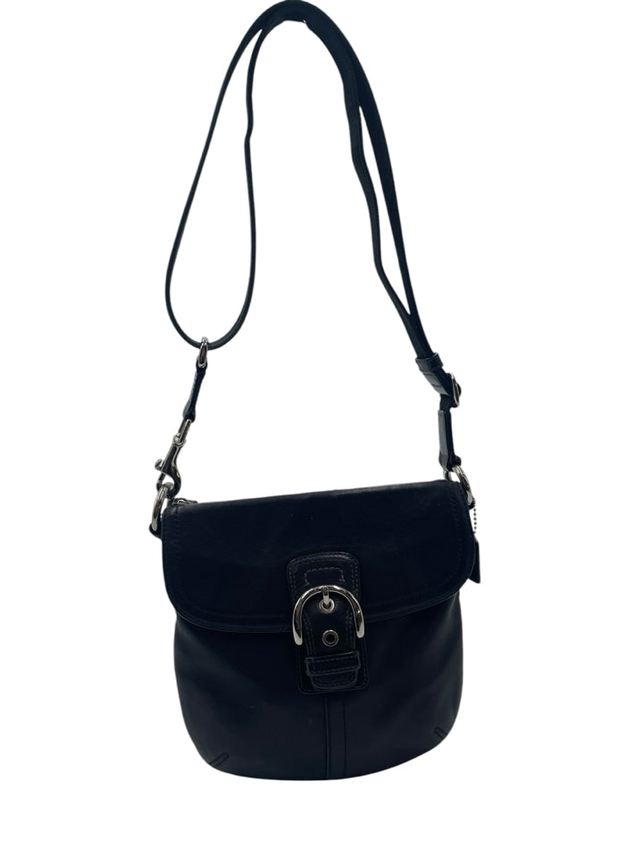 Y2K Coach Soho Flap Bag Vintage Leather Shoulder Purse for Women | Trendy Crossbody Handbag for Casual Outfits & Night Out