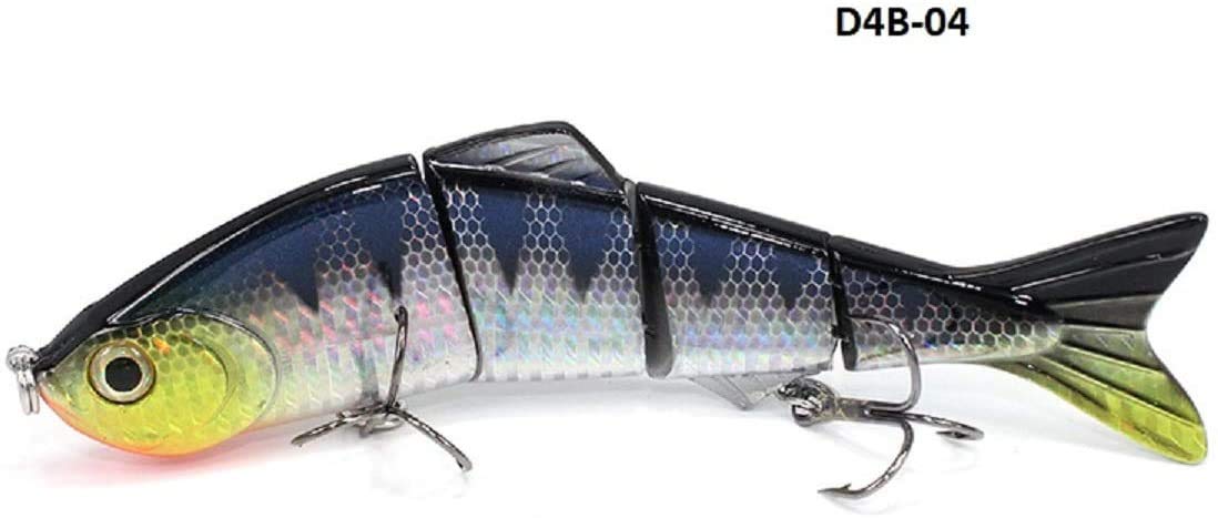 6 Inch Jointed Fishing Lure - 4 Segment Hard Plastic Swimbait for Trout & Predator Fish (35.8g/15cm) - Ideal for Freshwater & Saltwater Fishing