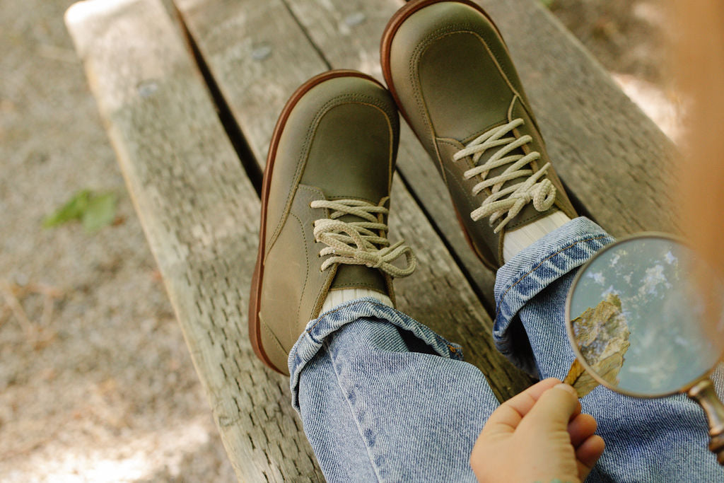 Pine Green Antigua Kids Leather Boots - Waterproof & Comfortable for Outdoor Play, Hiking, and Winter Wear