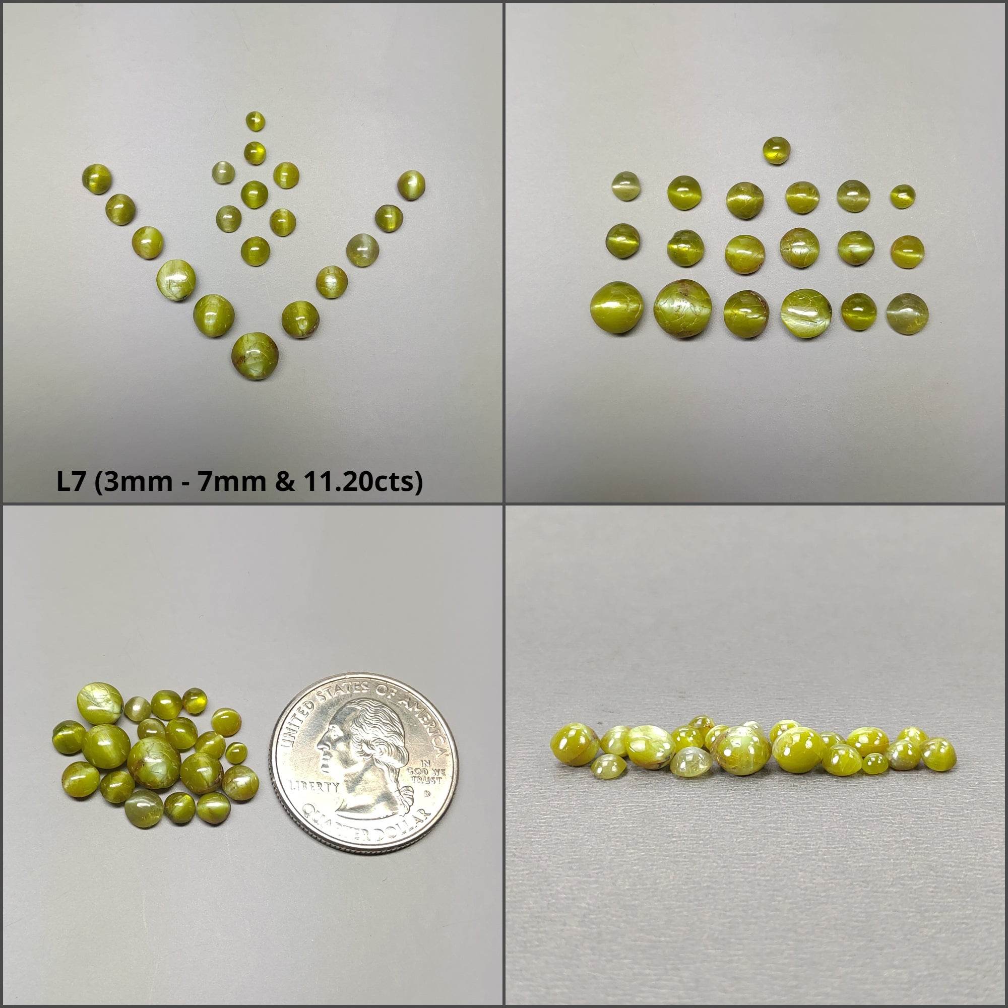 Natural Untreated Chrysoberyl Cat's Eye Gemstone Cabochon - Round & Oval Shape for Jewelry Making, Healing Crystals & Collectibles