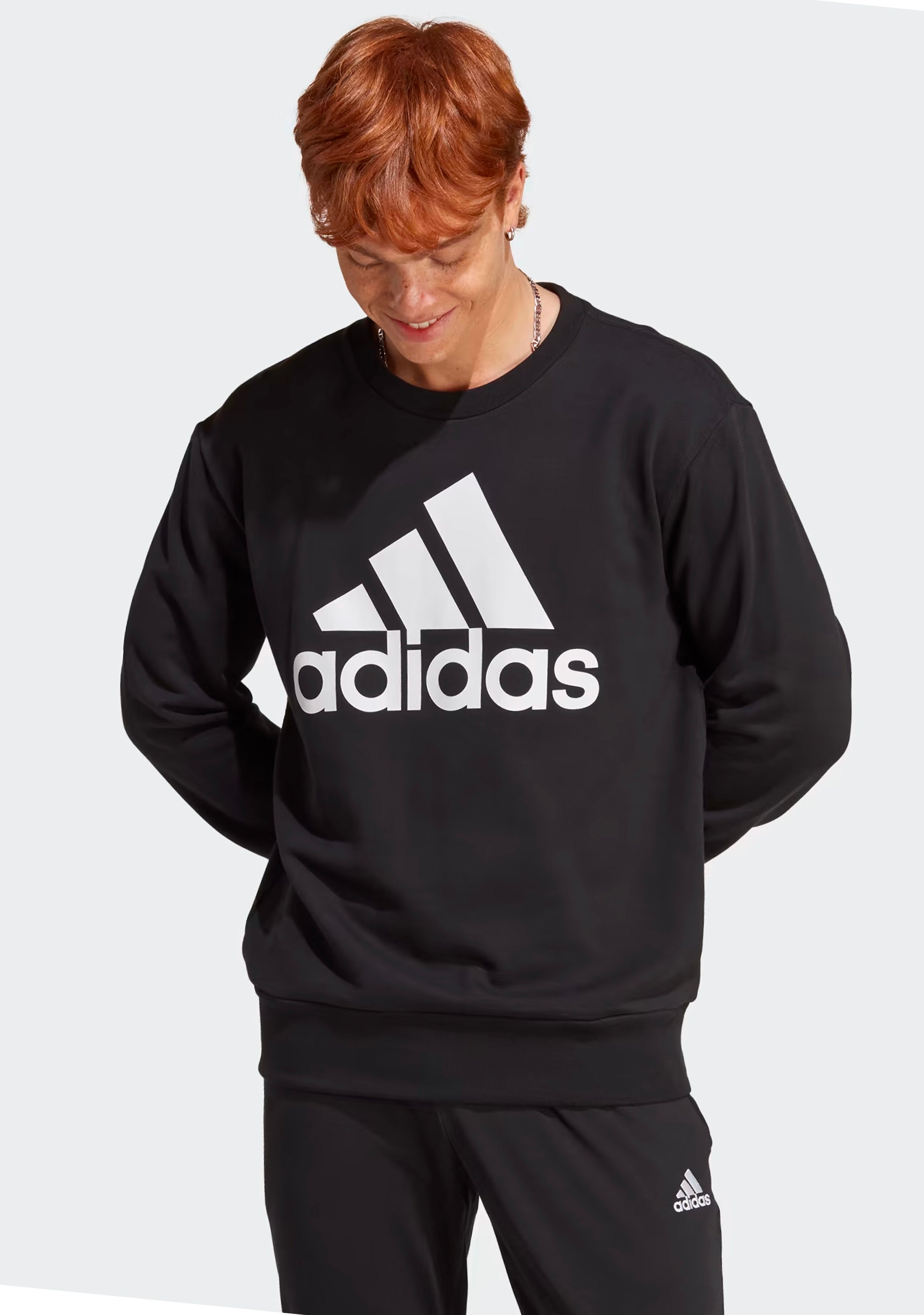 Adidas Men's Big Logo Pullover Hoodie - Black | Comfortable & Stylish Casual Wear for Gym, Running & Everyday Outfits