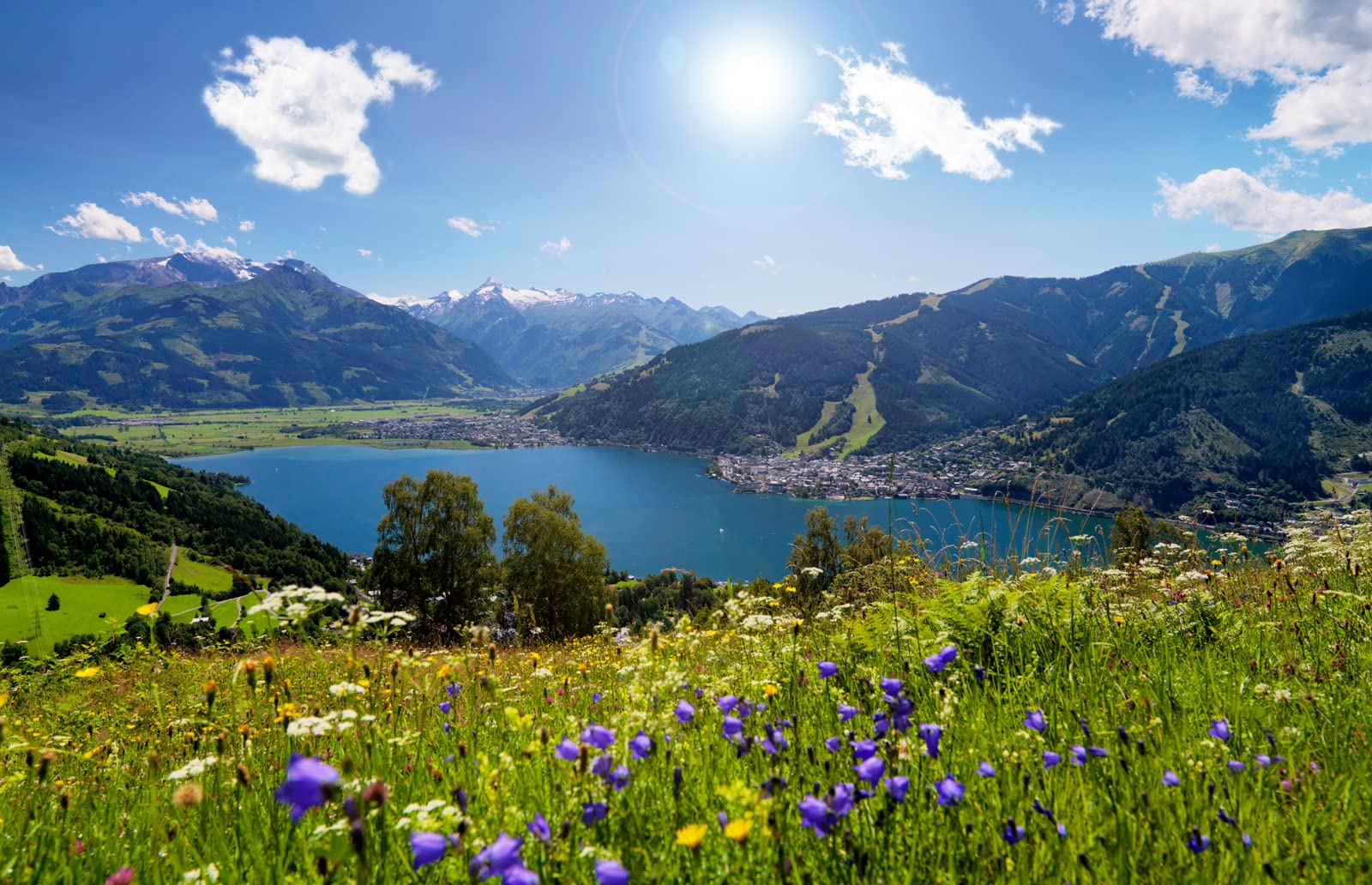 Premium 1000-Piece Wooden Jigsaw Puzzle - Lake Zell Salzburg Landscape for Adults | Challenging Puzzle Game & Unique Gift Idea | 29.5