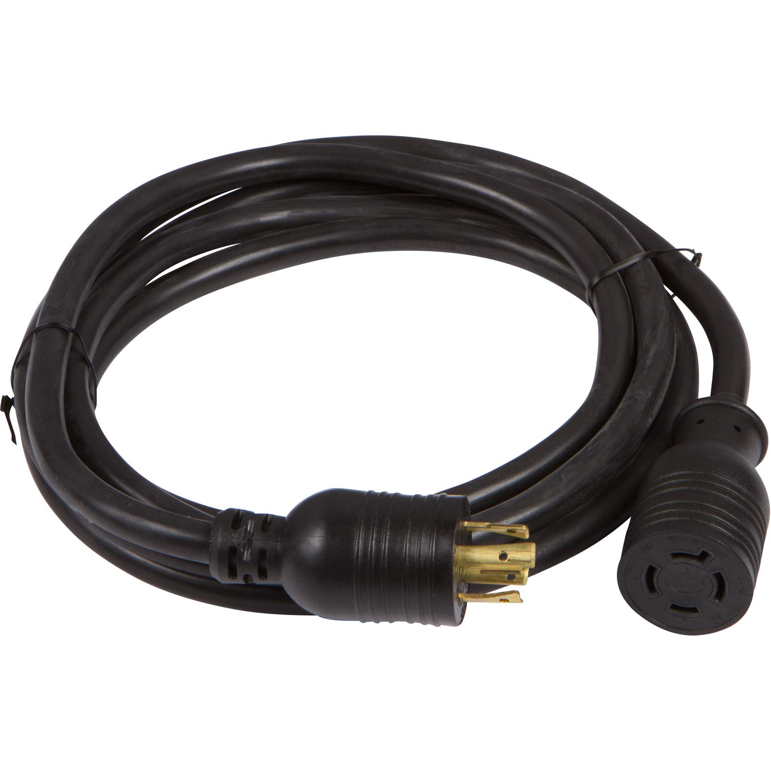 Morris Products Generator Power Cord Set – 20A, 12/4, 40ft, 5KW Max Input – for Manual Transfer Switches, Panels & Power Inlet Boxes – Molded Rubber Outdoor Oil-Resistant Cord – Perfect for Emergency Backup, RV Power & Outdoor Worksites