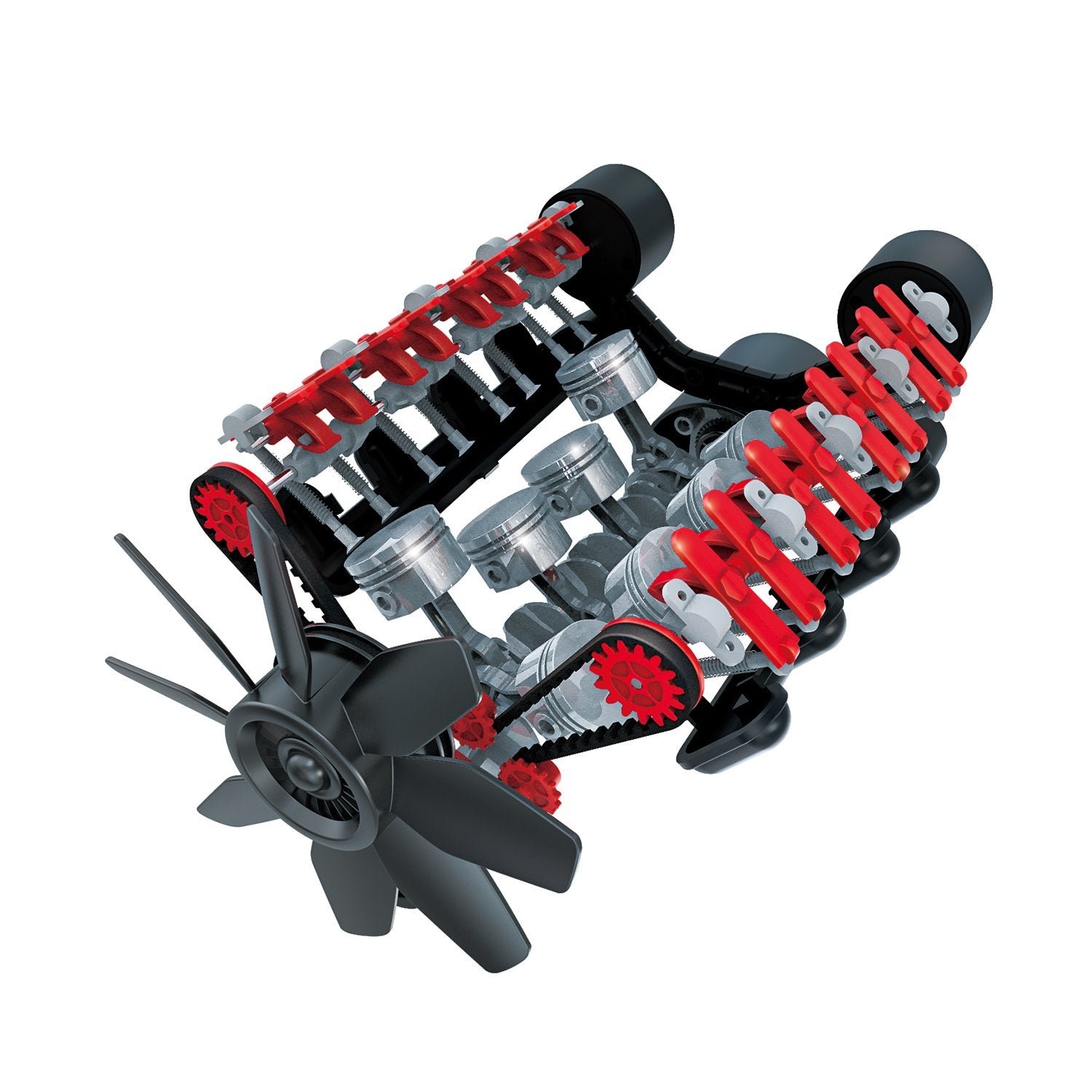 Explore Science V8 Model Engine Kit - DIY STEM Educational Toy for Kids & Adults - Build Your Own Working Mini Engine - Perfect for Science Projects, Learning & Gifts