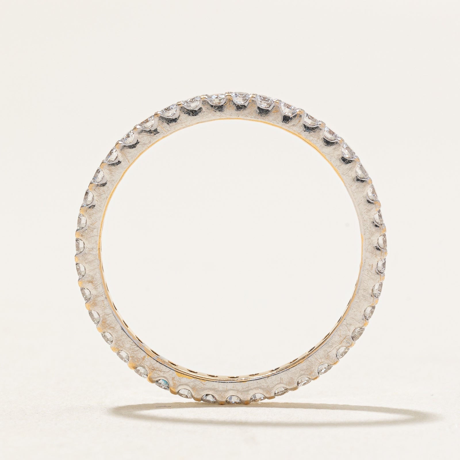 Eternity Diamond Wedding Band Ring | 0.58 Carat Total Weight (CTW) | Size 6.75 | Perfect for Anniversary, Engagement & Bridal Jewelry Gifts