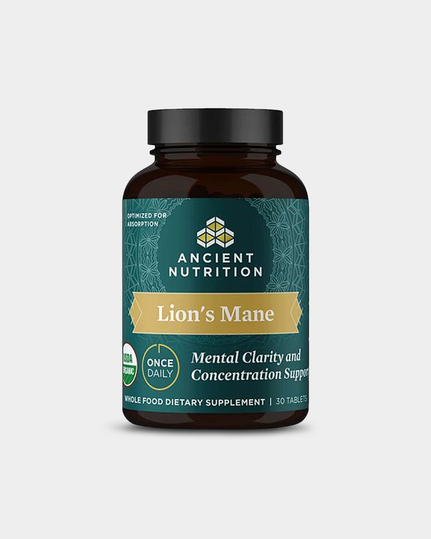 Organic Lion's Mane Mushroom Supplement - Ancient Nutrition for Brain Health & Cognitive Support - Perfect for Focus, Memory & Mental Clarity at Work or Study