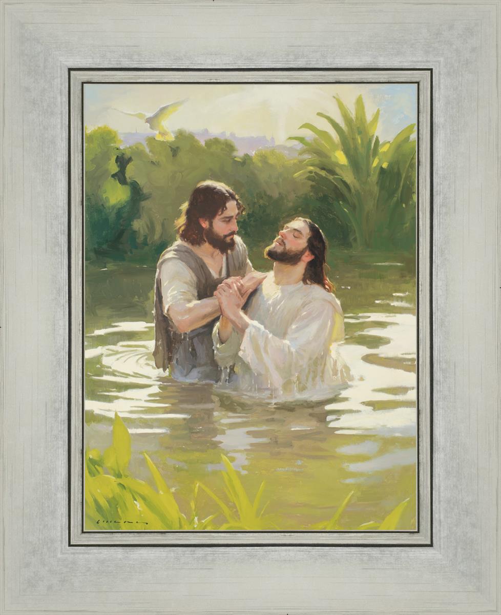 Baptism of The Savior - Religious Christian Wall Art for Home & Church Decor - Perfect for Baptism Ceremonies & Spiritual Inspiration