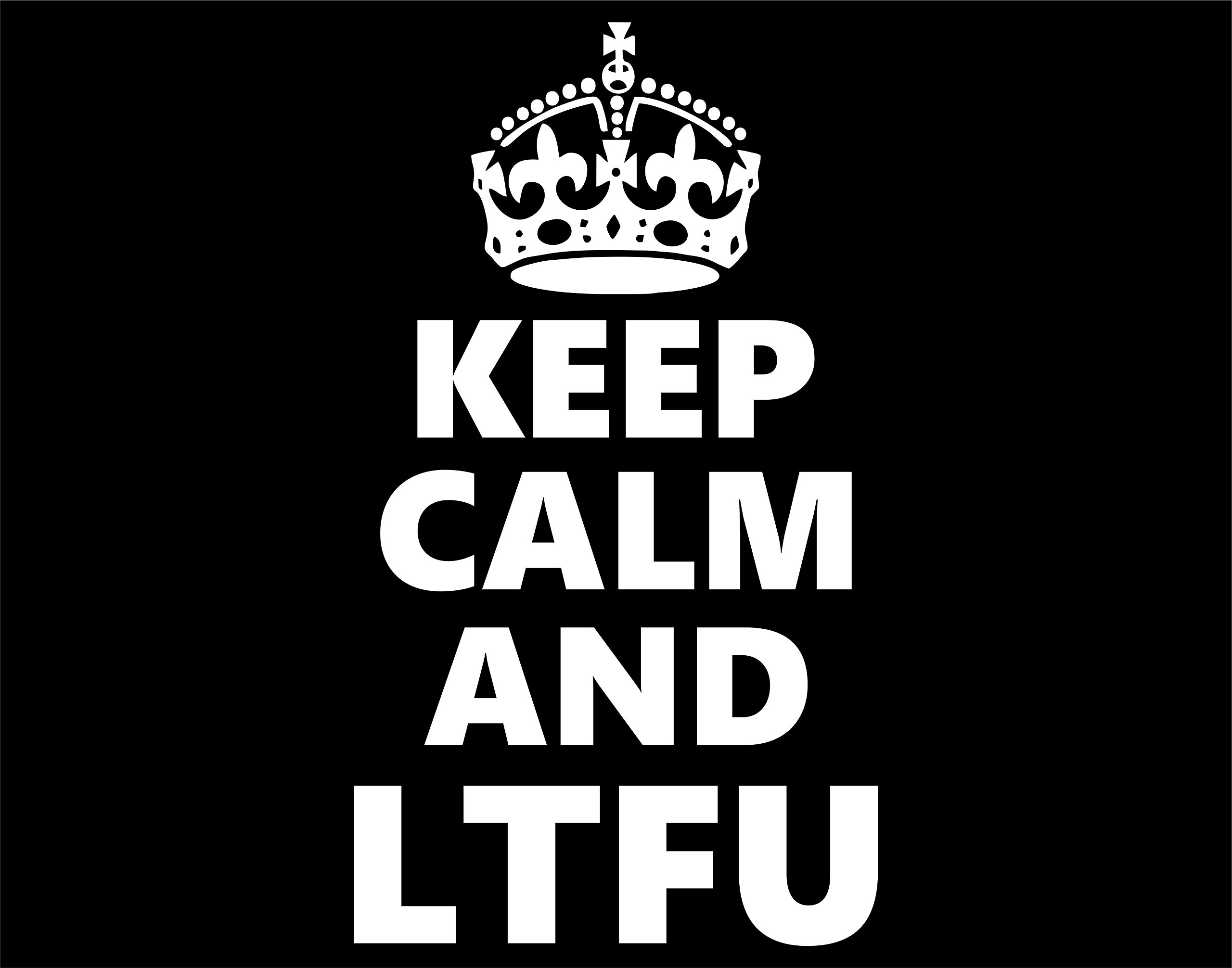 Keep Calm and LTFU-Lace Up Vinyl Decal - 4x6.5 Inch Die-Cut Bumper Sticker for Cars, Trucks, Windows, Laptops | Waterproof & Durable for Outdoor & Indoor Use - Perfect for Personalizing Vehicles, Tech Devices, and Home Decor