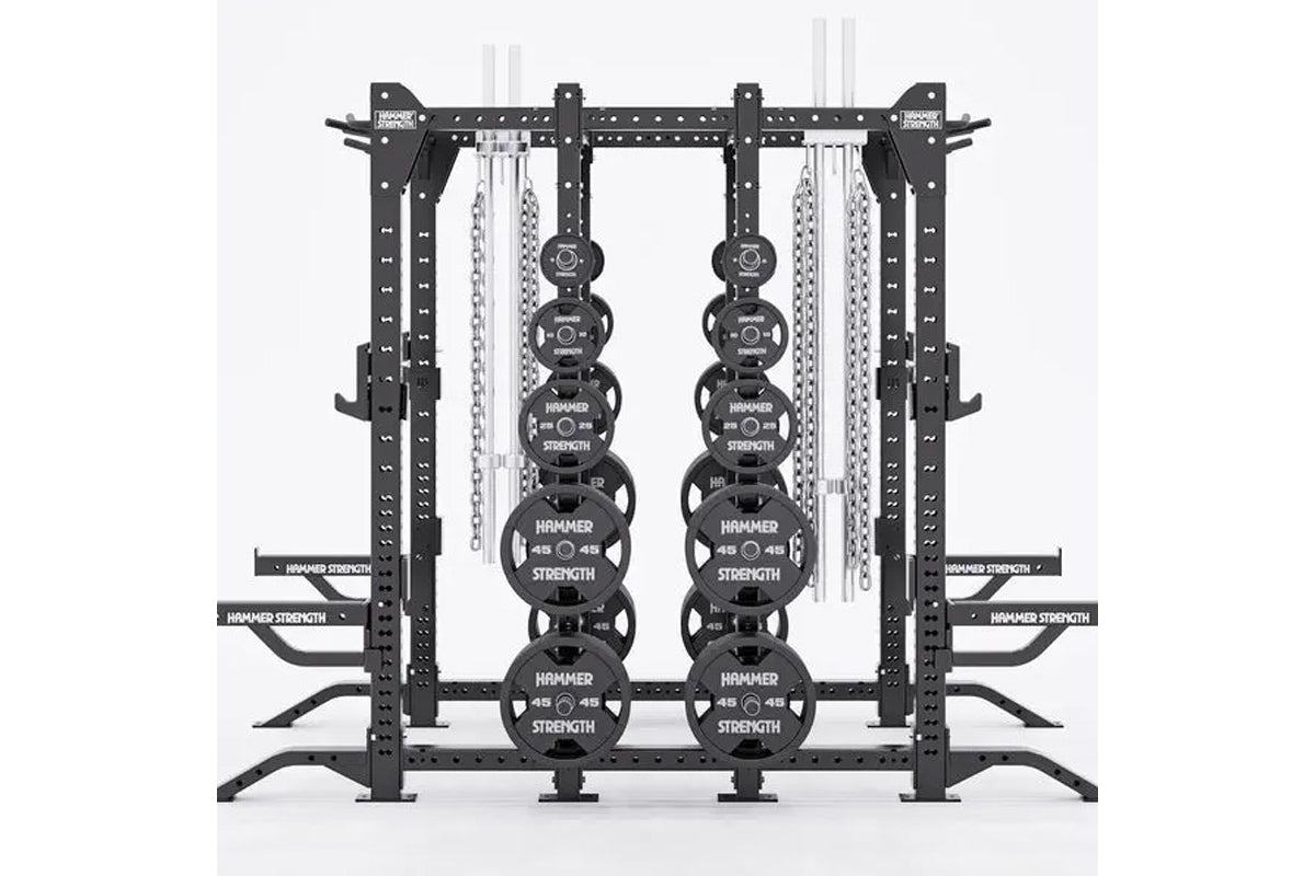 Hammer Strength HD Elite ID Combo Rack - Professional Gym Power Rack for Weightlifting & Strength Training - Perfect for Home & Commercial Gym Use
