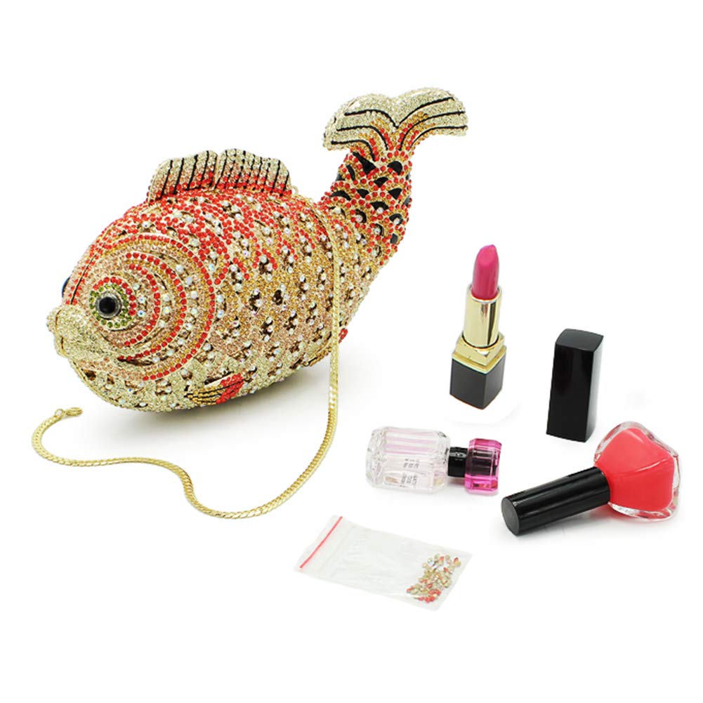 Luxury Women's Evening Clutch Purse with Rhinestone & Chain Strap - Elegant Wedding Handbag for Prom, Party & Special Occasions