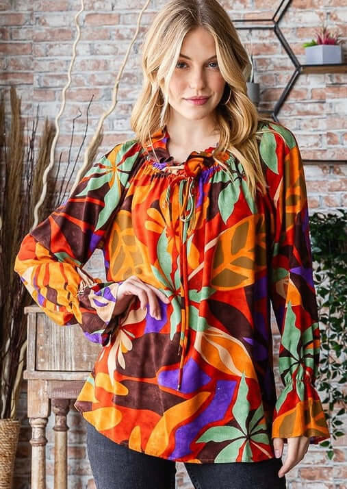 Fall in Paradise Versatile Women's Top - Final Clearance Sale | Perfect for Casual Outings, Beach Vacations & Layering