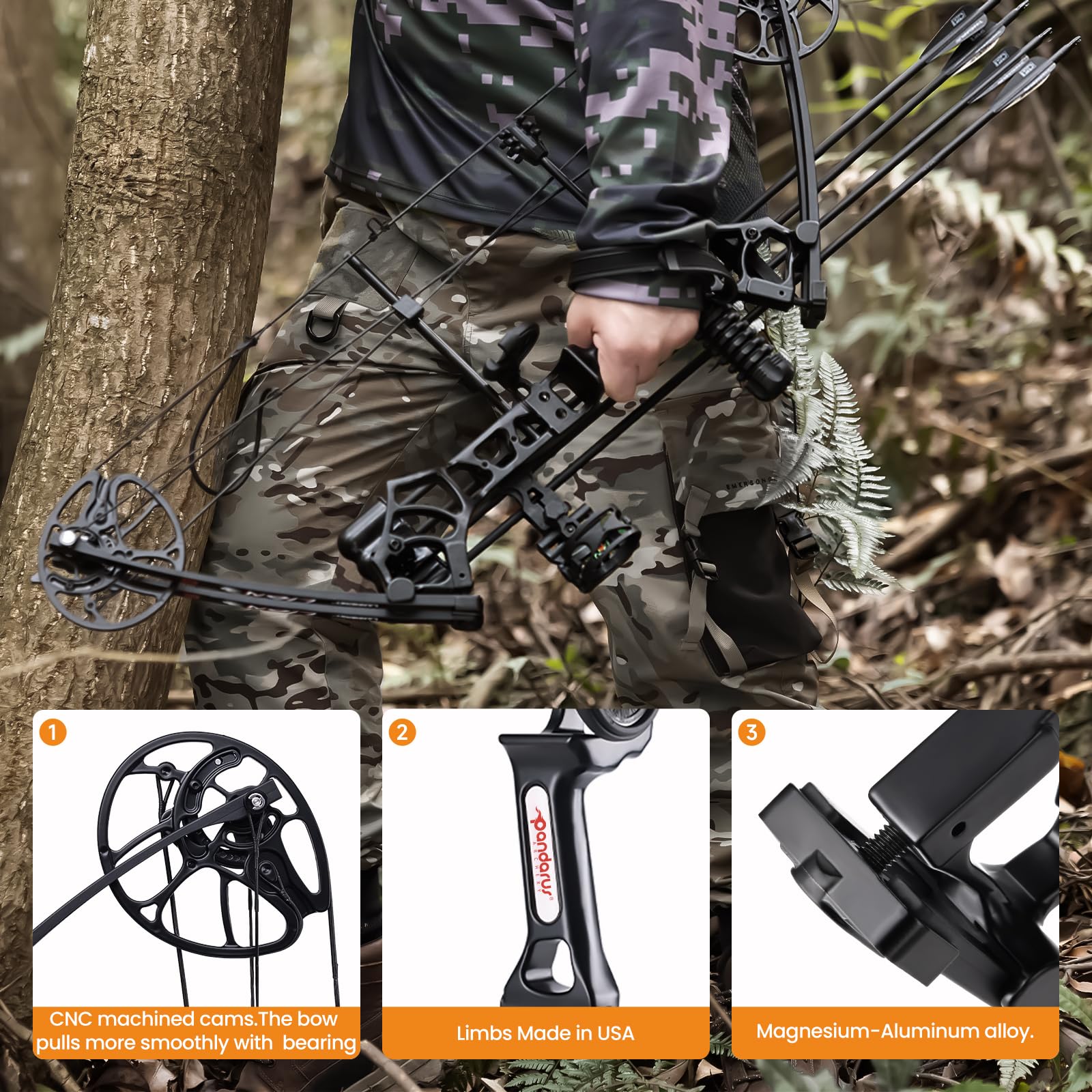2025 P3 Lightweight Compound Bow for Hunting | Adjustable 25