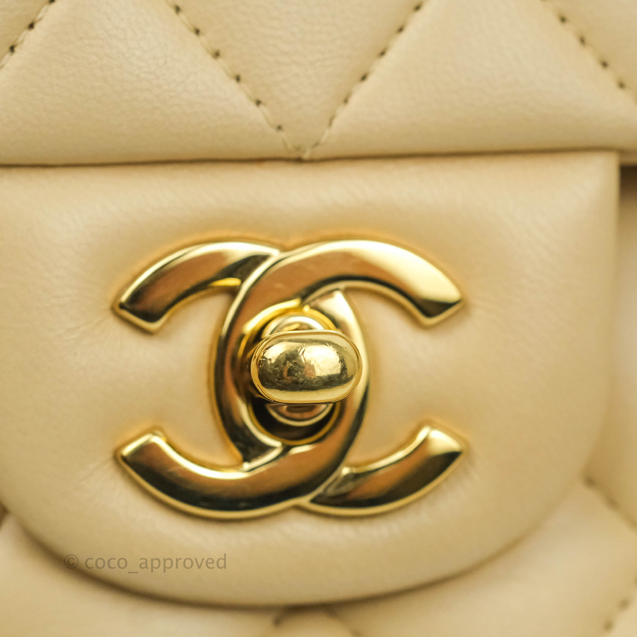 Chanel Classic Medium Double Flap Bag in Beige Lambskin Leather with Gold Hardware - Luxury Designer Handbag for Women, Perfect for Work, Date Night & Special Occasions